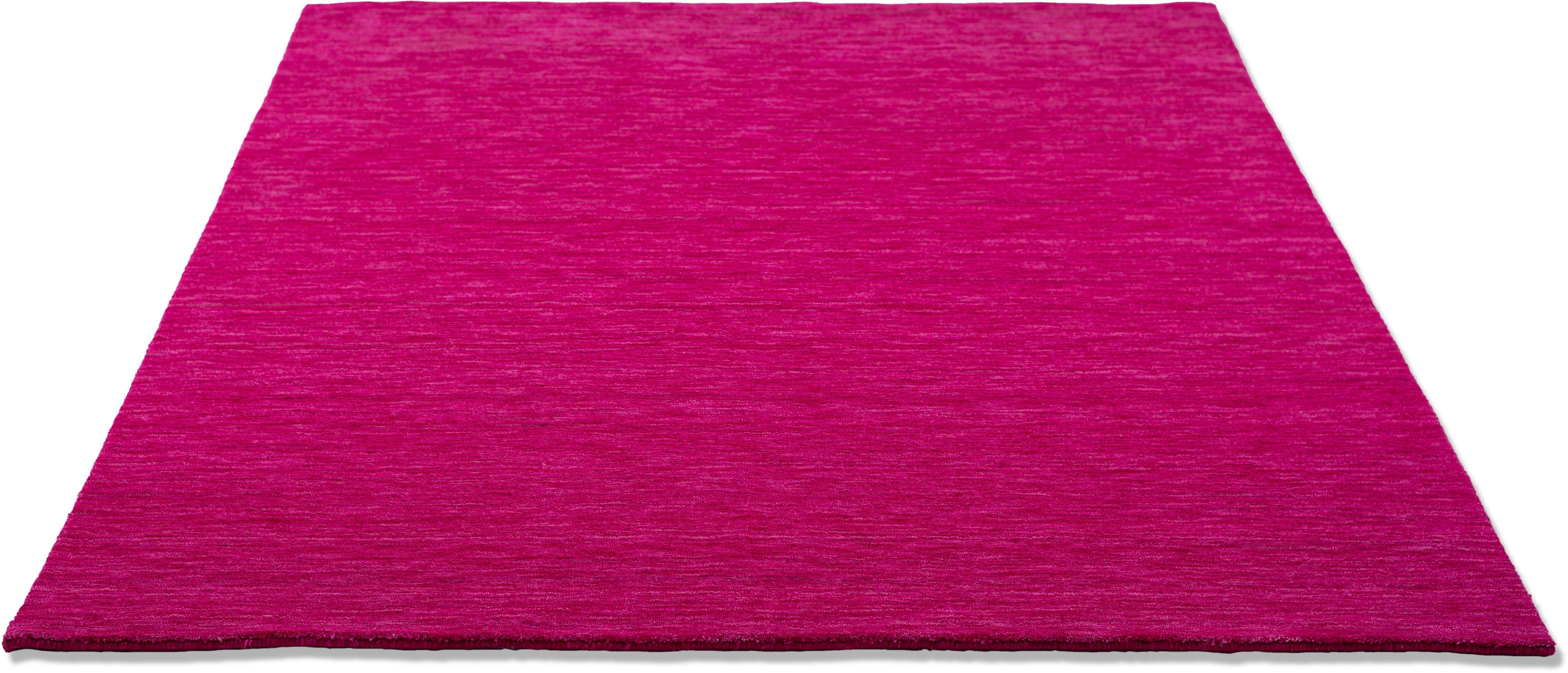 THEKO Wollen kleed Holi Unikleuren, iets mêlee, zuivere wol, met de hand geweven met knoop-look