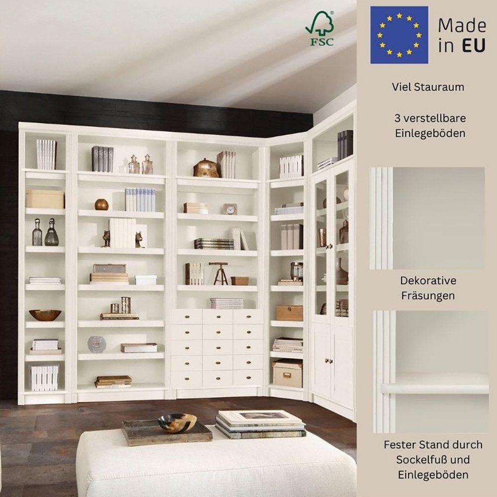 Home affaire Boekenkast Soeren van massief grenen, in 2 hoogten, diepte 29 cm, met veel bergruimte