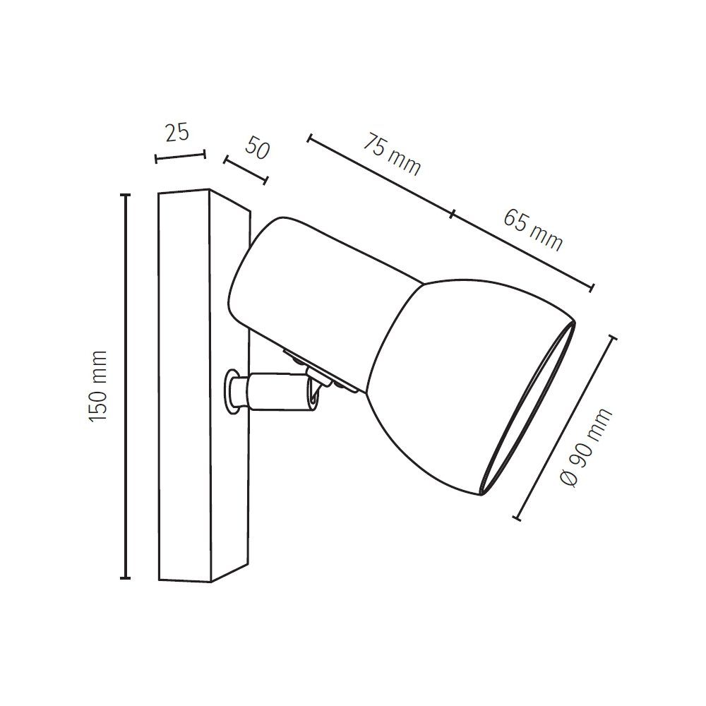SPOT Light Wandlamp SVENDA Natuurproduct van eikenhout, duurzaam, scherm van metaal
