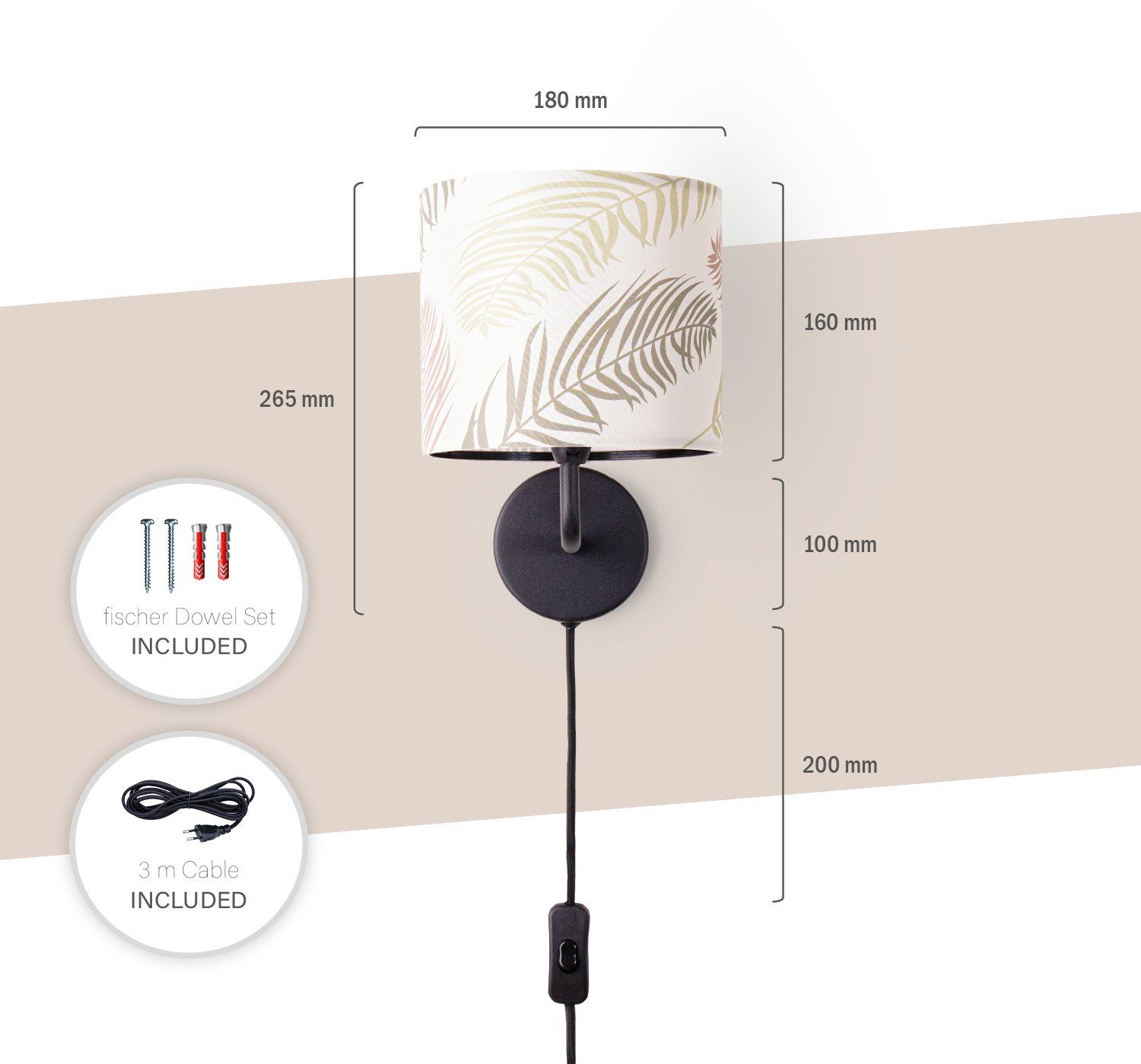 Paco Home Wandlamp Luca Wandlamp nachtlamp kinderen decoratie woonkamer lampen binnen jungle