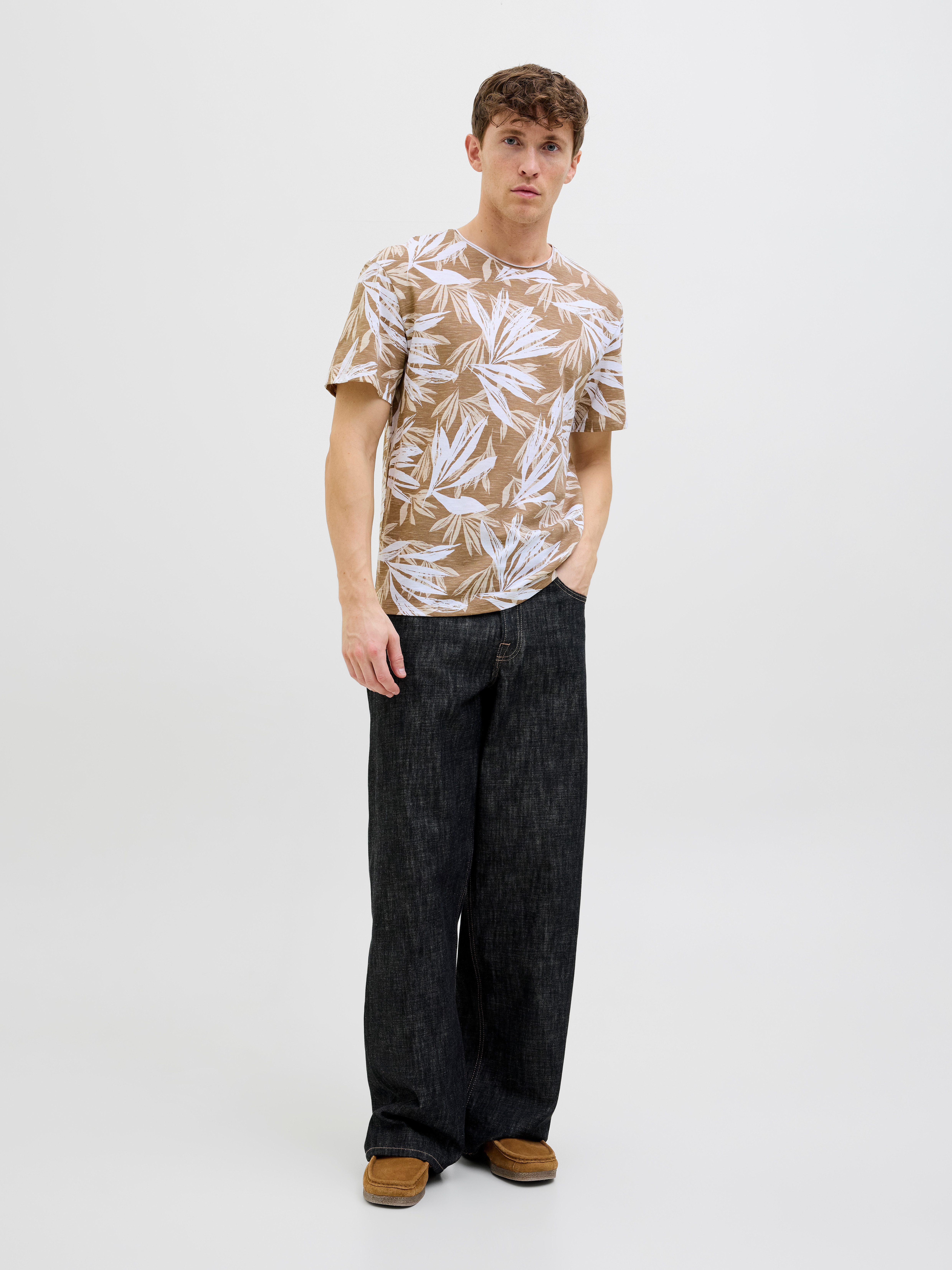 Jack & Jones Shirt met ronde hals JJEBRYAN AOP TEE S/S O-NECK NOOS