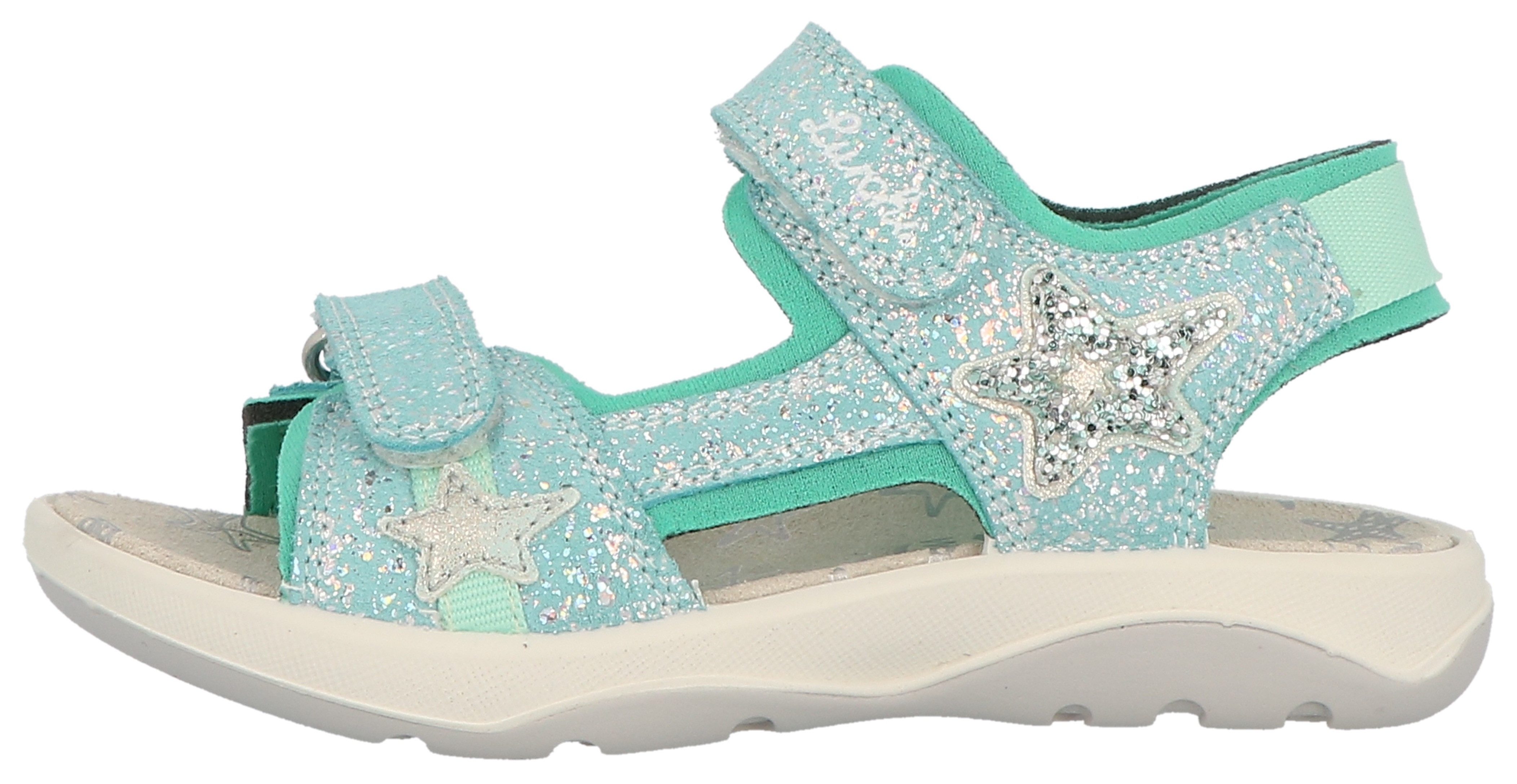 Lurchi Sandalen Fia 2 , zomerschoen, feestdag schoen, glitter, maatsjabloon om te downloaden