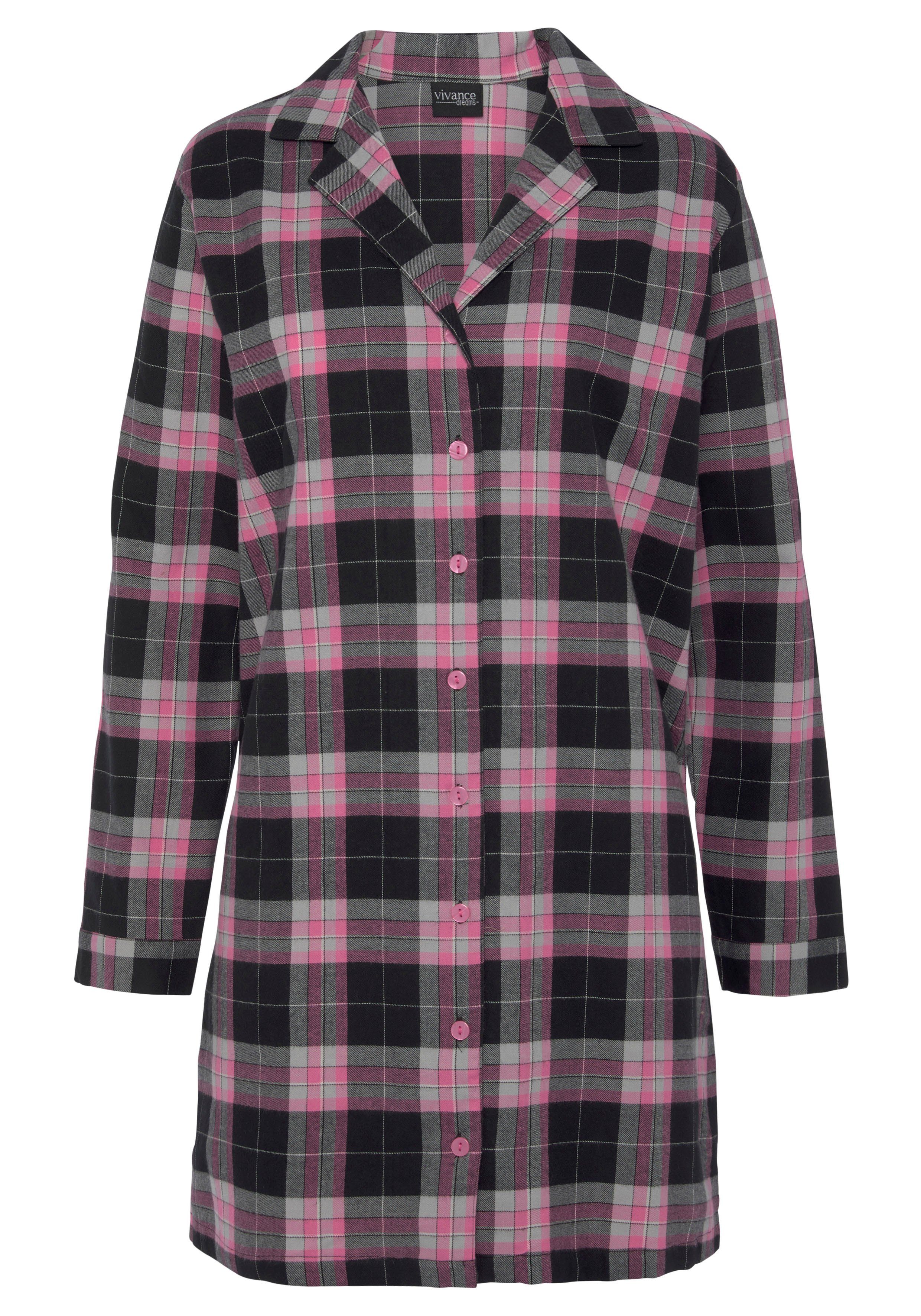 Vivance Dreams Nachthemd van knuffelzacht flanel