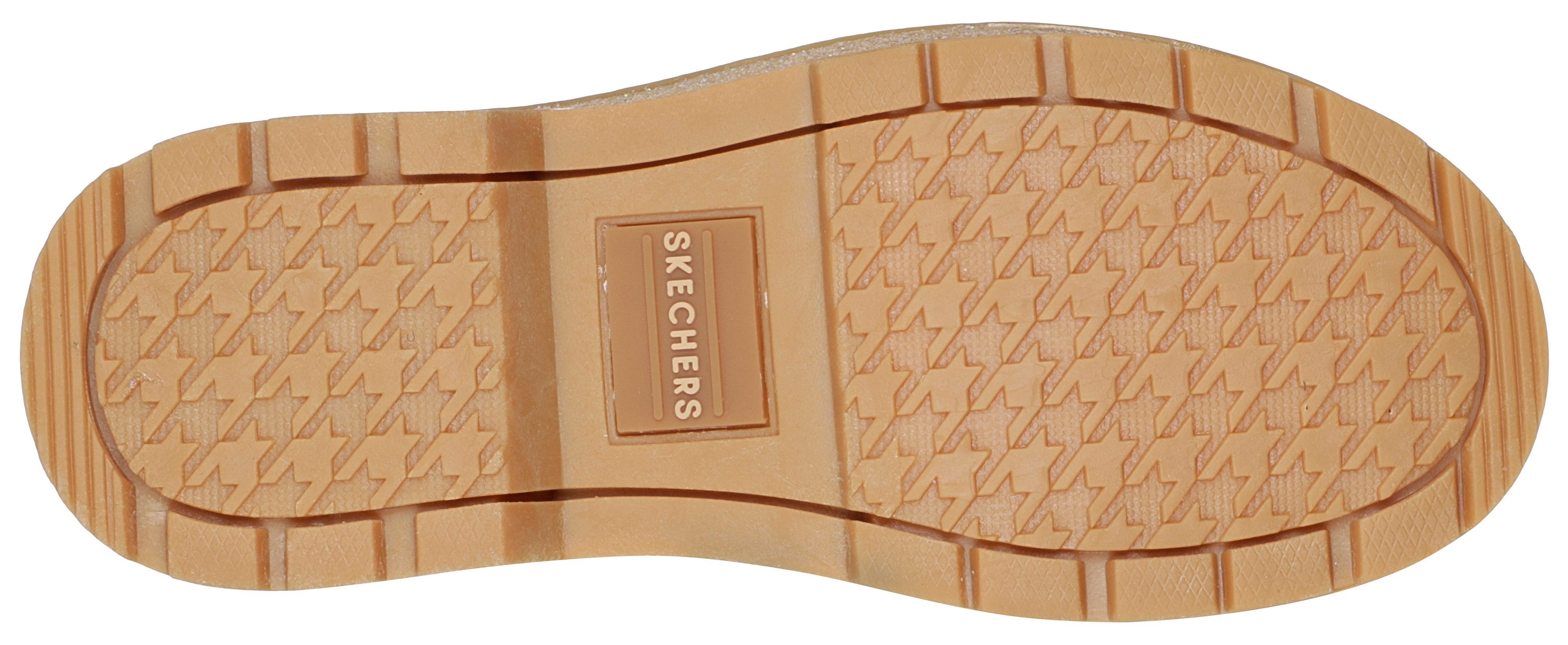 Skechers Winterlaarzen STREET GLITZ , worker boots, veterschoenen, winterlaarzen met kunstbont op de schacht