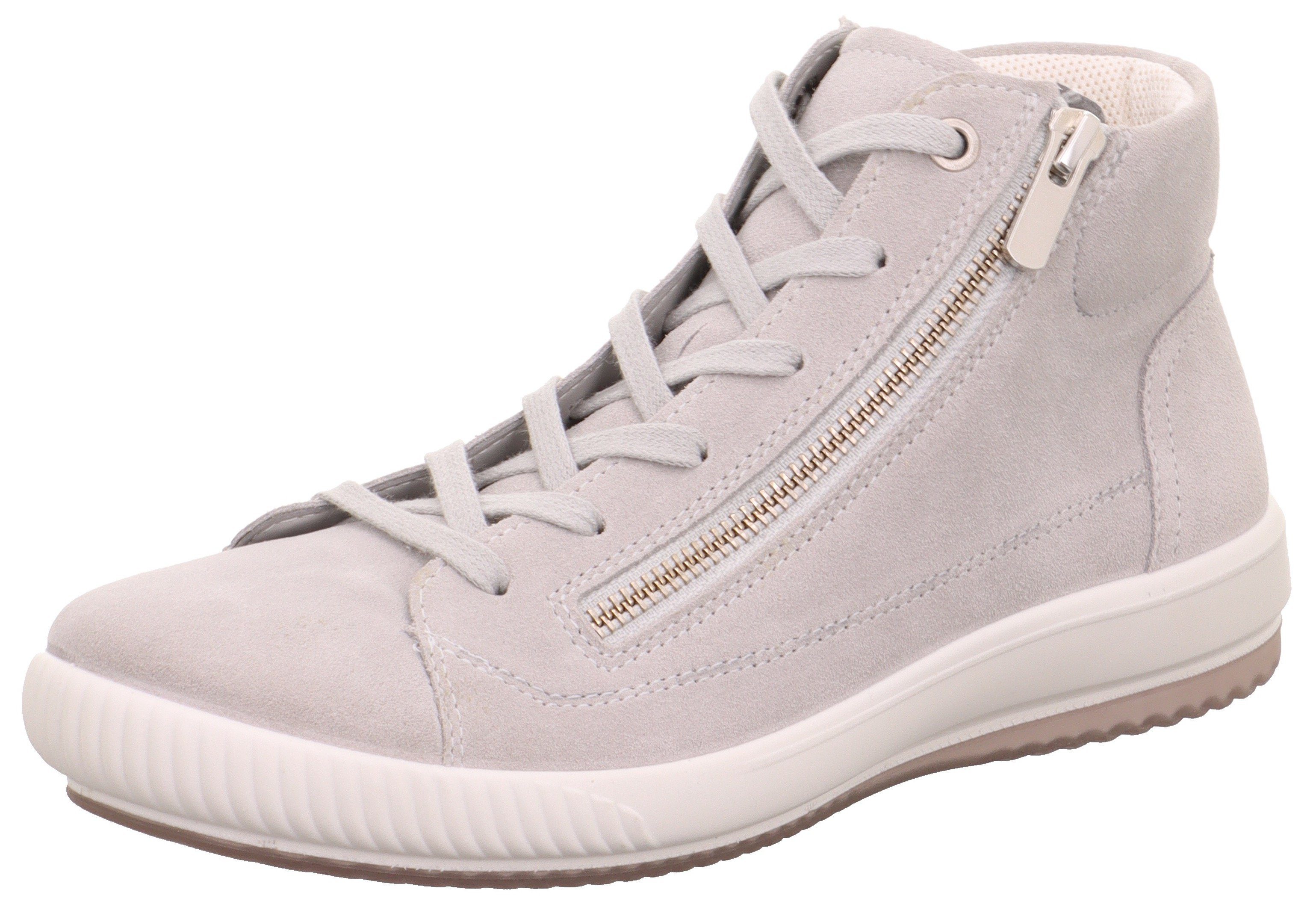 Legero Hoge veterschoenen TANARO 5.0 high top sneaker, vrijetijdsschoen met praktische rits dames veterlaarsjes maat 36 EU grijs