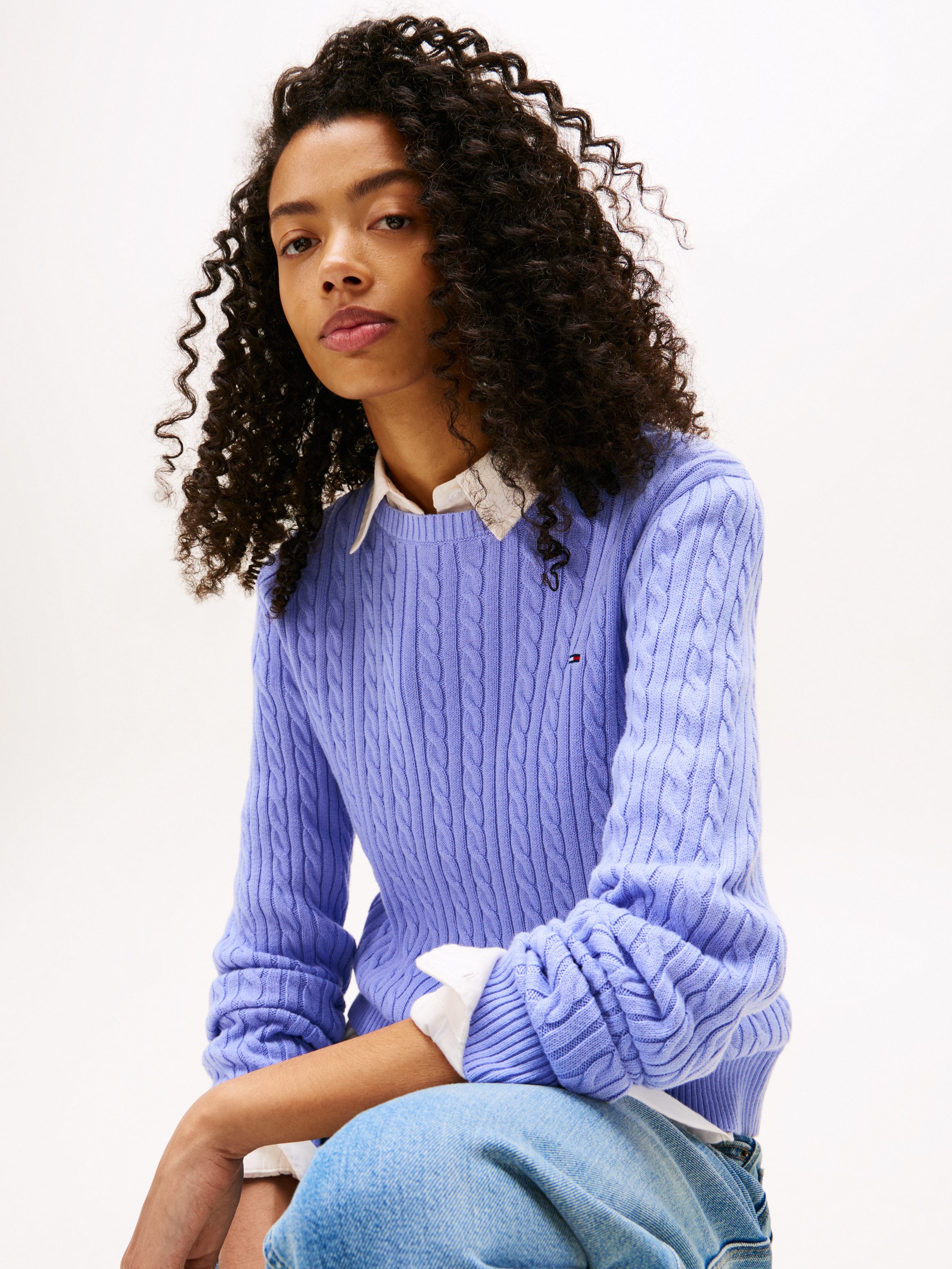 TOMMY JEANS Gebreide trui TJW CABLE ESSENTIAL SWEATER