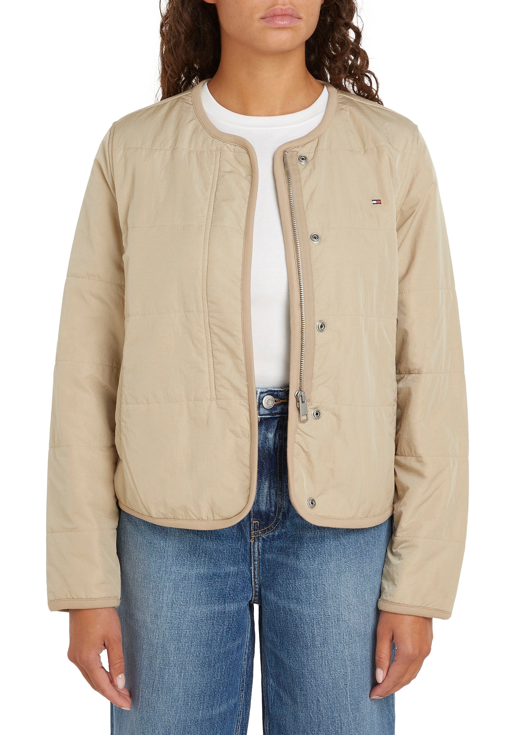 Tommy Hilfiger Gewatteerde jas JERSEY LINED JACKET met tommy jeans-merklabel