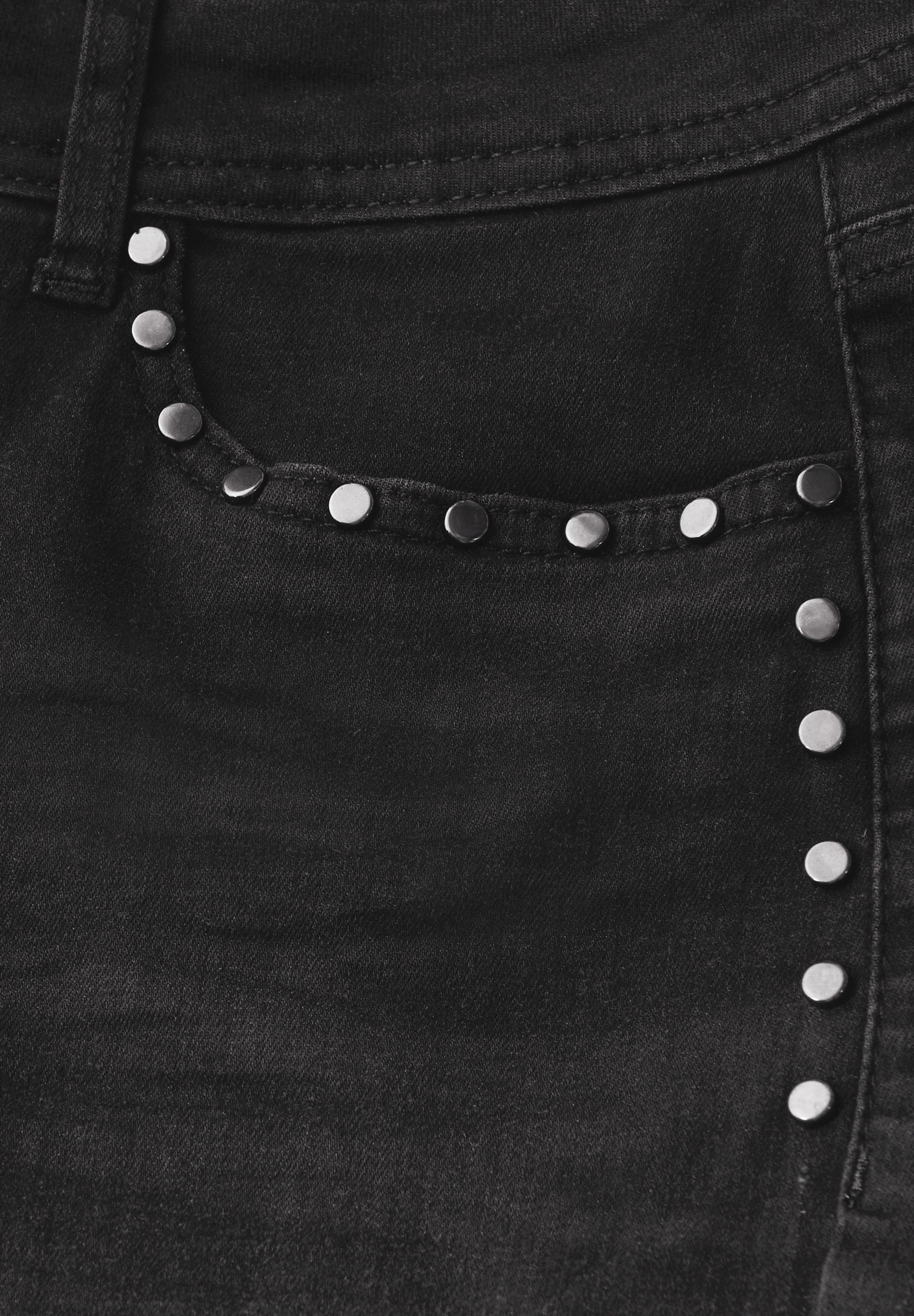 STREET ONE Slim fit jeans met studs