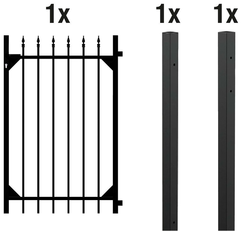 GAH Alberts Deur met enkel hek Chaussee Breedte: 96,5 cm, hoogte: 100 en 120 cm, verschillende kleuren