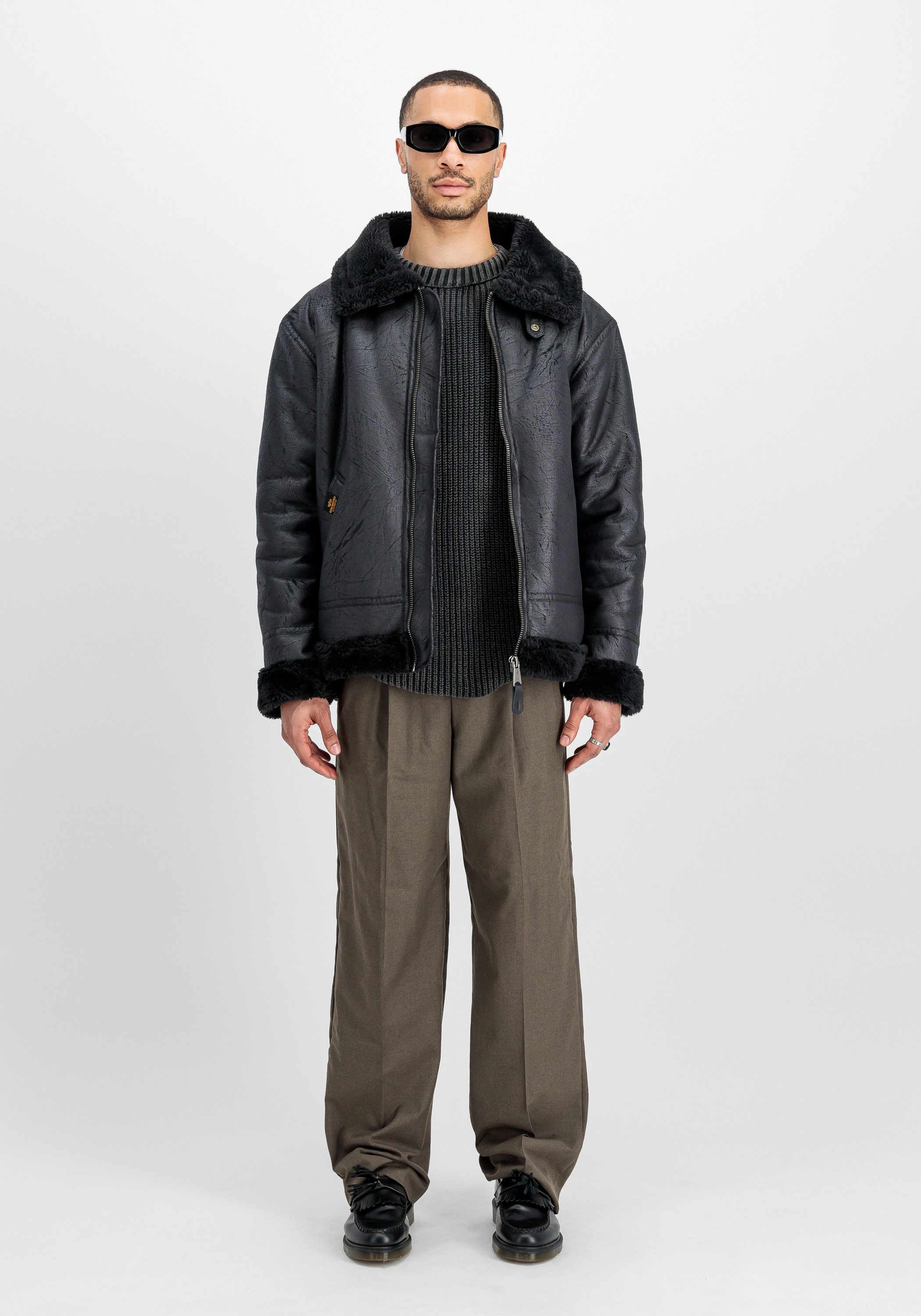 Alpha Industries Leren jack Alpha Industries Men - Bomber Jackets B-3 Faux Leather
