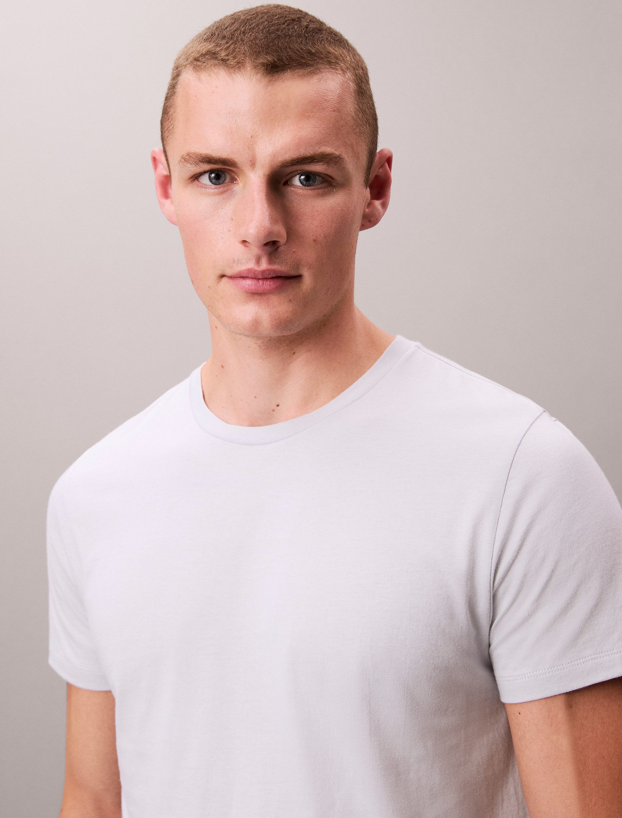 Calvin Klein T-shirt S/S CREW NECK 3PK met geborduurd logo (3-delig, Set van 3)