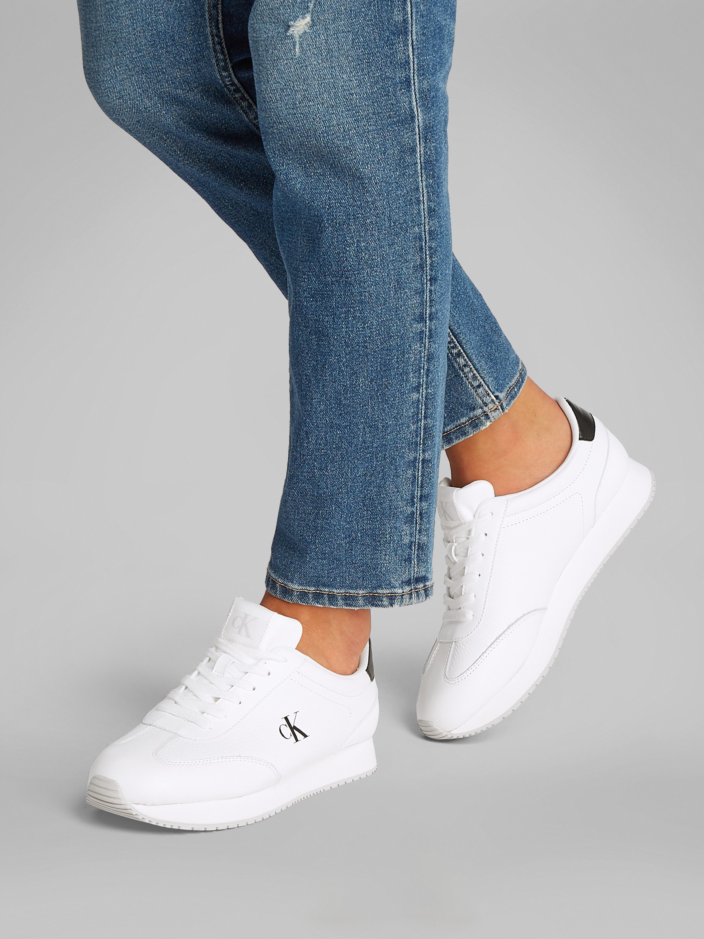 Calvin Klein Plateausneakers RUNNER LACEUP TC , vrijetijdsschoen, lage schoen, veterschoen met contrasterend logo