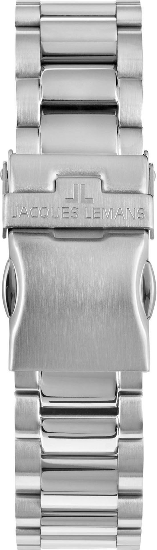 Jacques Lemans Kinetic horloge Hybromatic Polshorloge, herenhorloge, siliconen band, analoog, datum, lichtgevende wijzers