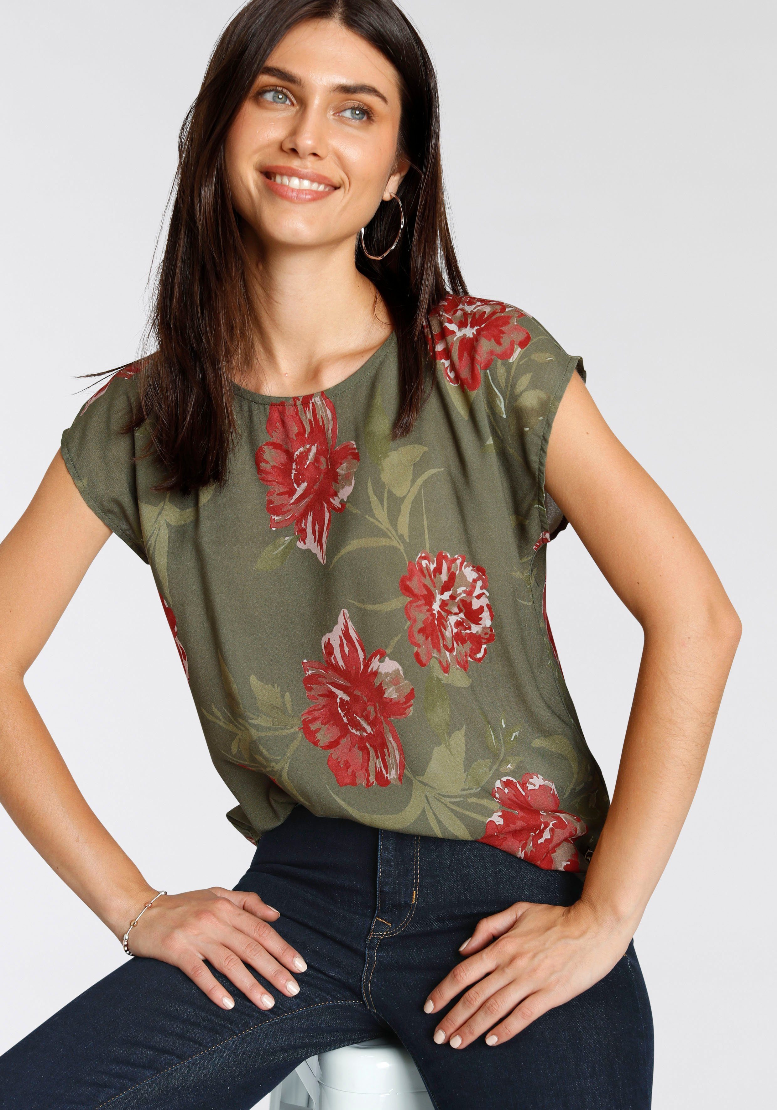 Tamaris Shirtblouse met een afgeronde zoom - nieuwe collectie snel online  gekocht | OTTO
