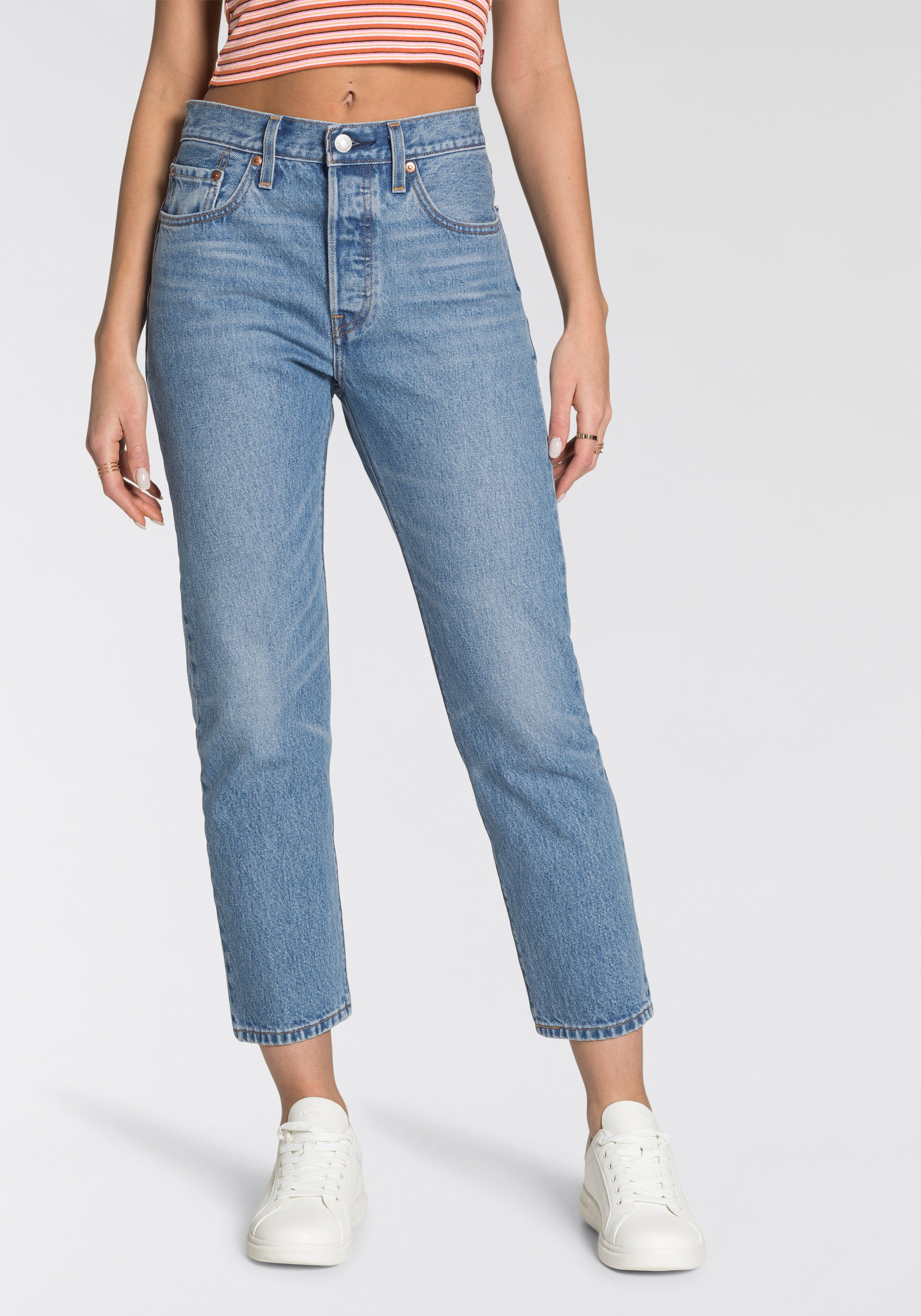 Cropped Jeans Levi's , Blauw , Dames