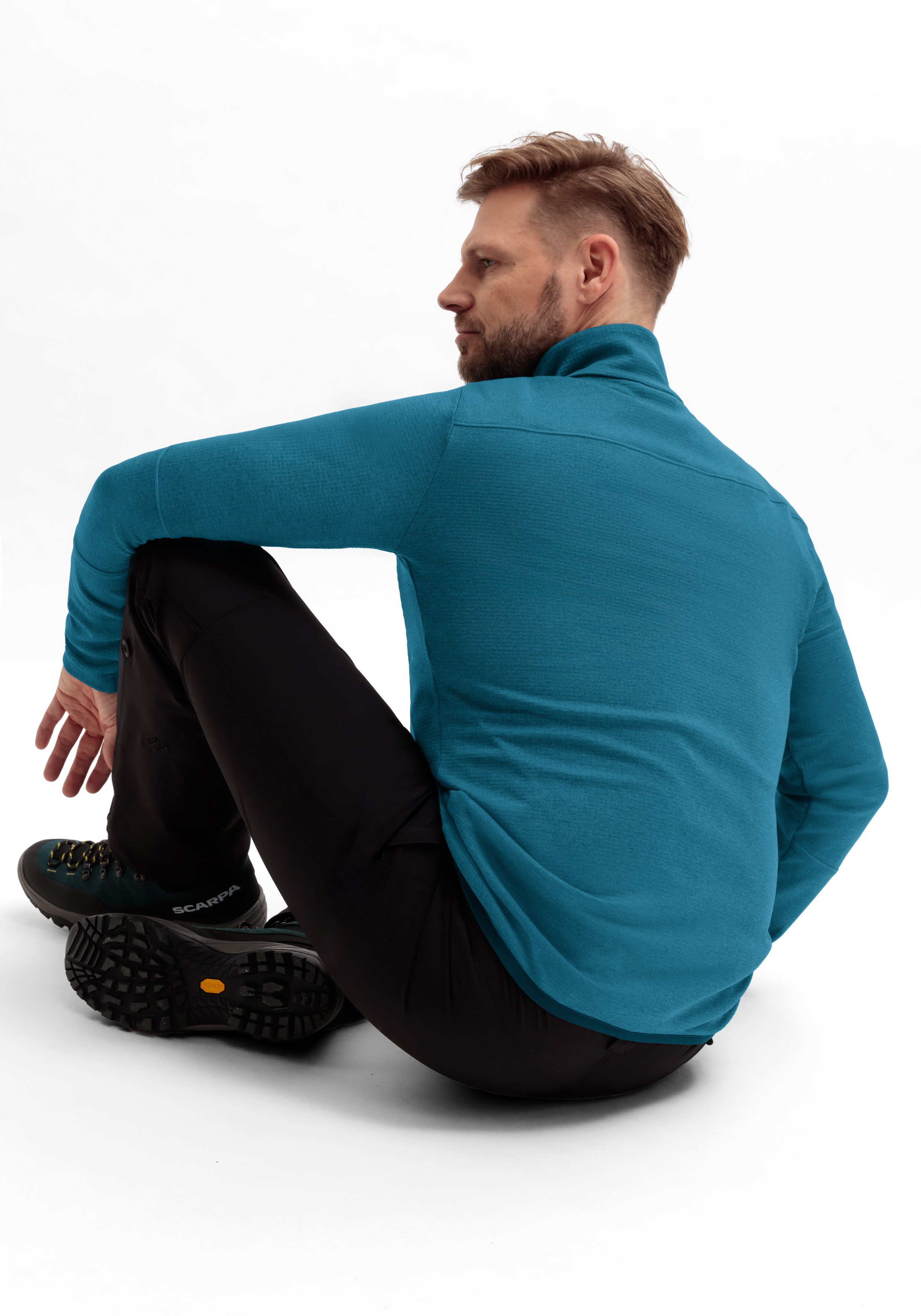 Maier Sports Fleecejack Sinaia M Heren midlayer, ademend en sneldrogend, slim fit