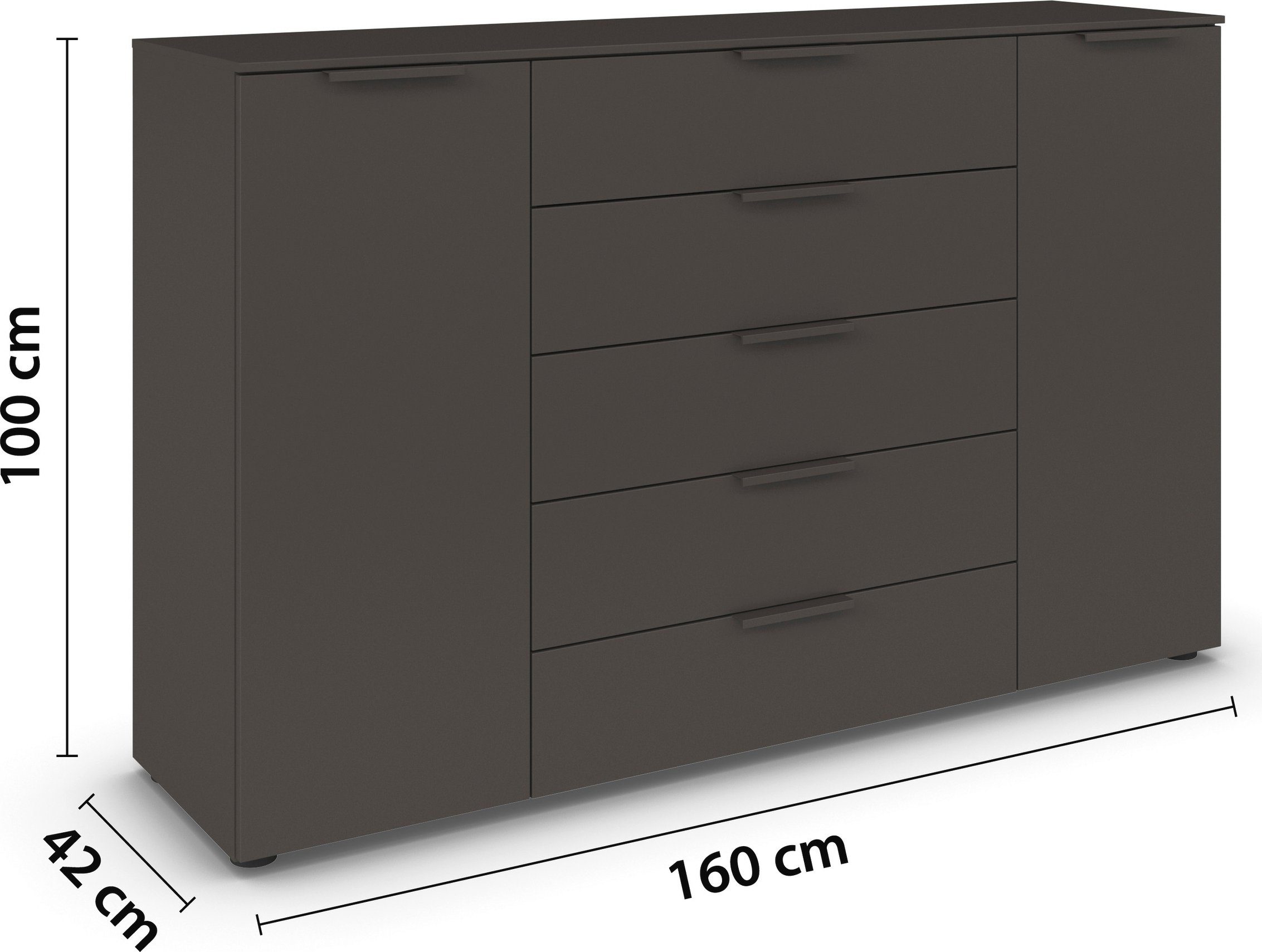 rauch Ladekast Flipp ladekast, waskast, kast bestseller OTTO's Choice 2 deurs met 5 laden en soft-close functie in 2 breedtes