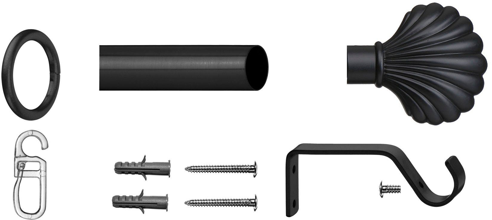 indeko Gordijnroede Volterra Complete set inclusief ringen en montagemateriaal (1 stuk)