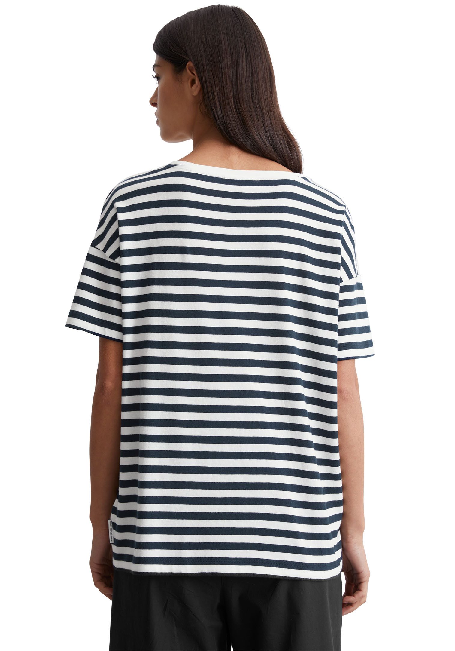 Marc O'Polo DENIM T-shirt van duurzame katoen gestreepte look