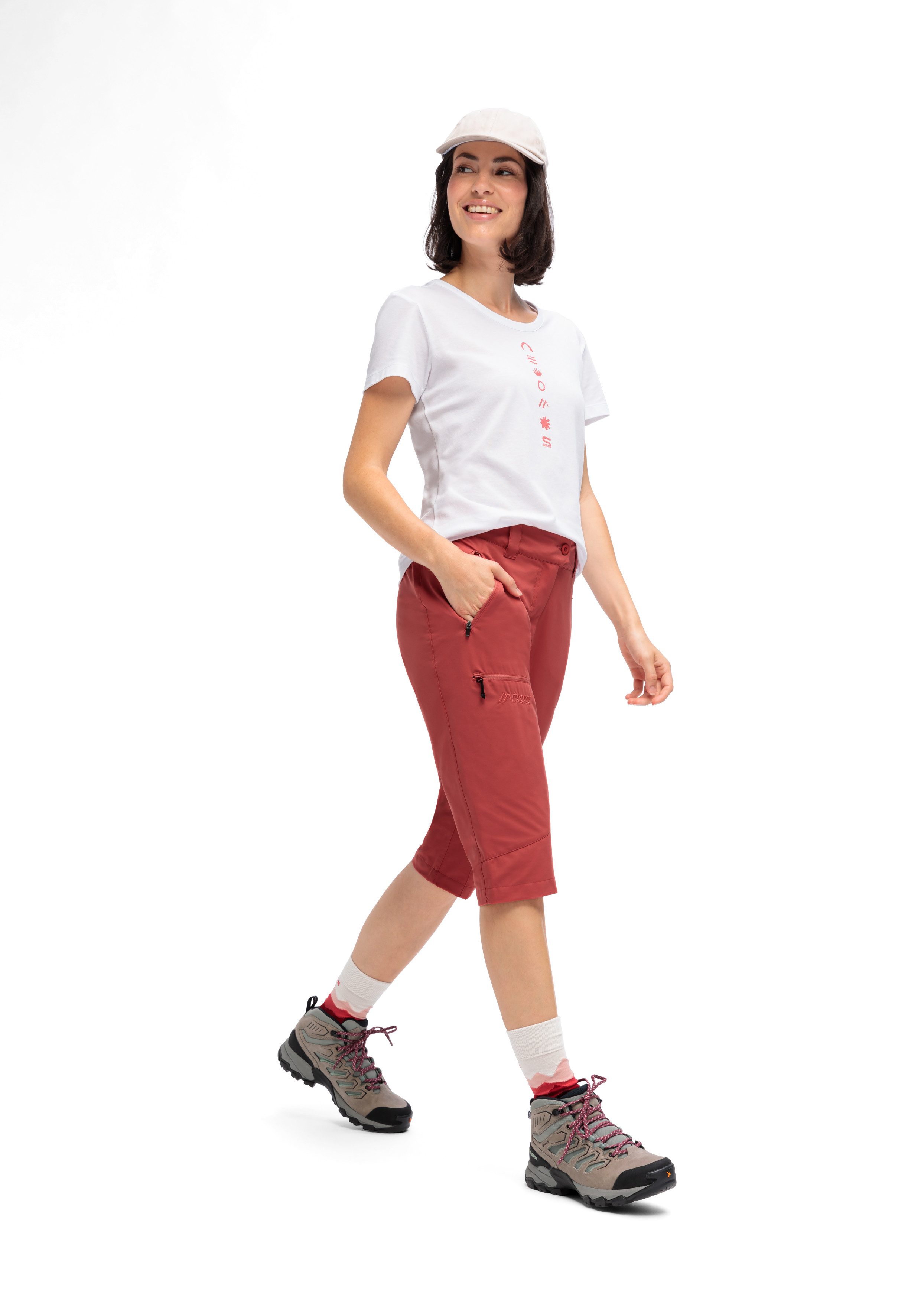 Maier Sports Outdoorbroek Lulaka capri loop Dames wandelbroek, elastische functionele broek met 3 zakken, regular fit