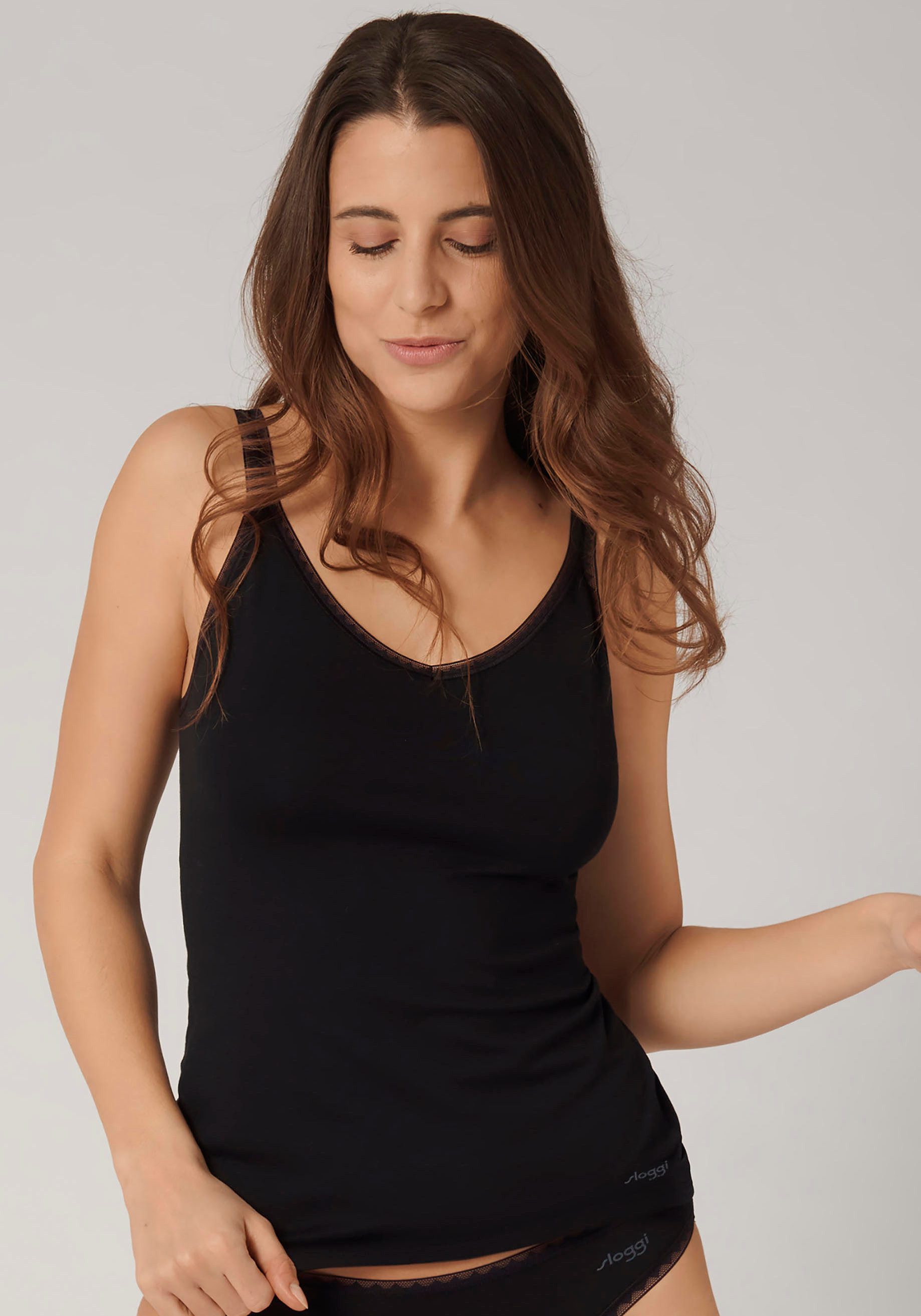 Sloggi Hemd GO Shirt 01 C2P zachte kantdetails (2 stuks, Set van 2)