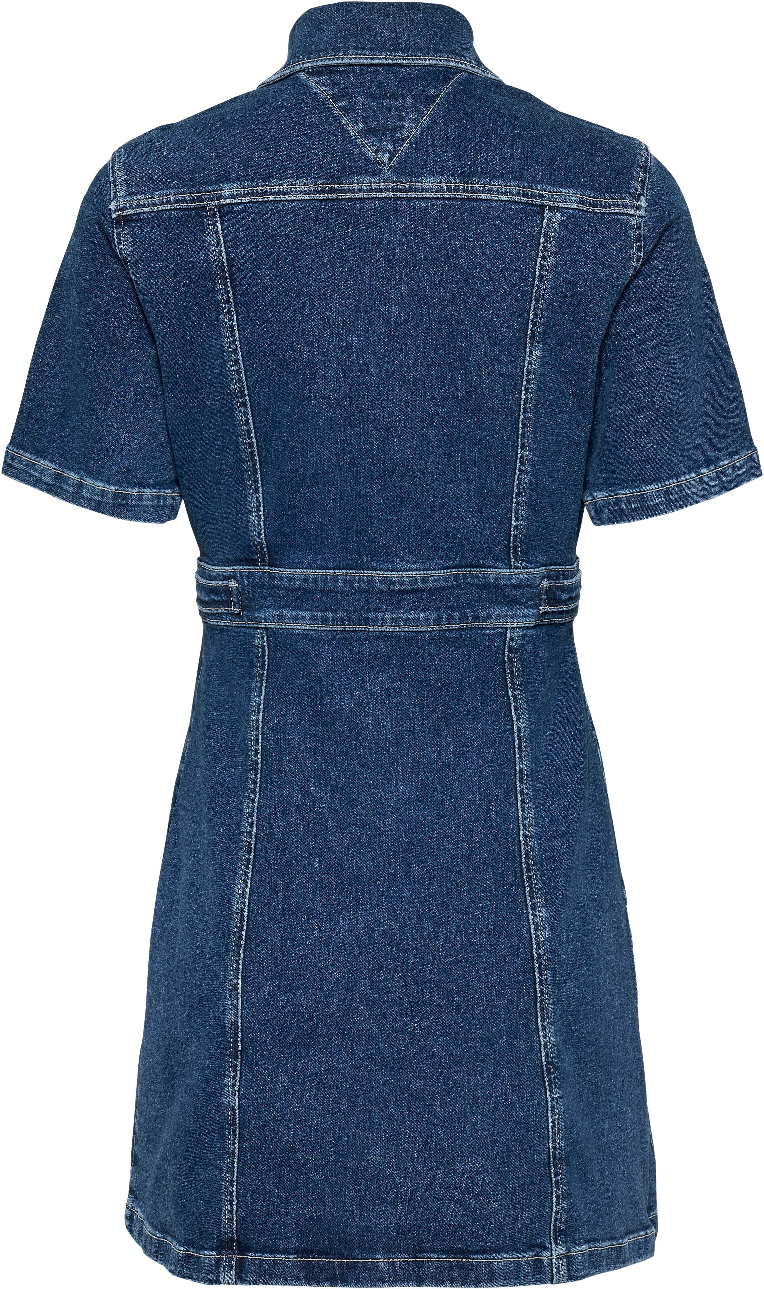 TOMMY JEANS Blousejurk FLARED SS DRESS CH4253 in modieuze flared vorm