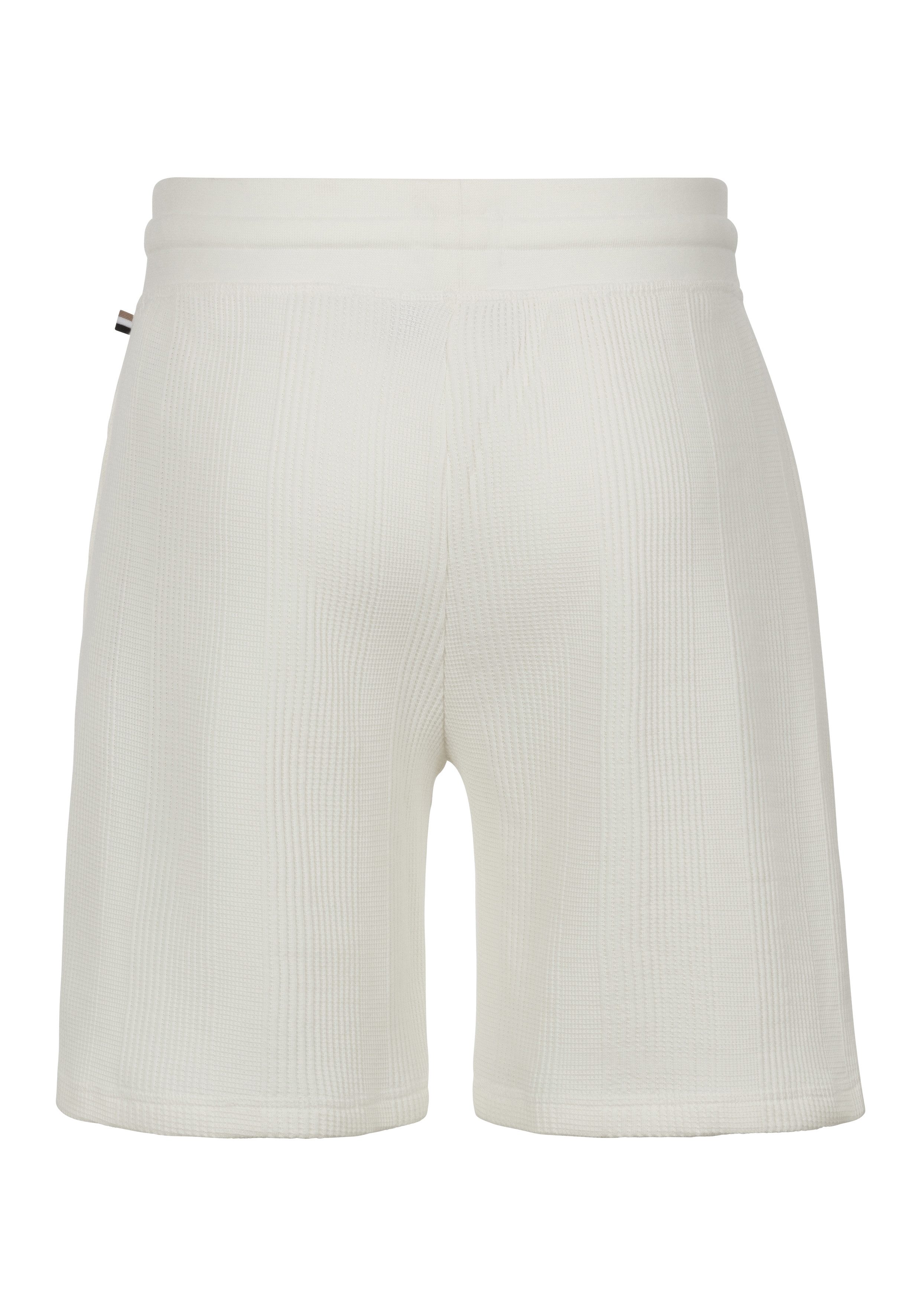 BOSS Sweatshort Structure Sho korte broek met brei-inzetten