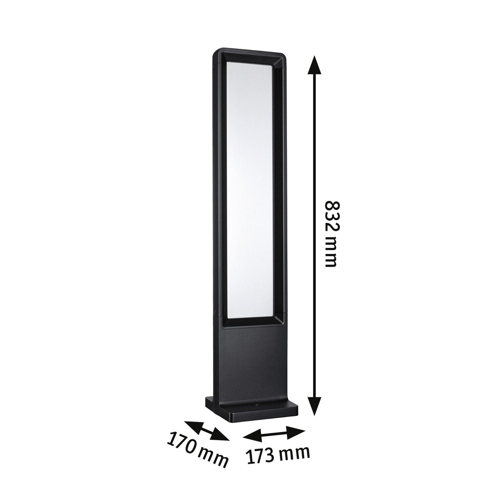 Paulmann Led-bolderlamp Reana 832mm 3000K 2x4W 2x240lm 230V Antraciet Metaal (1 stuk)