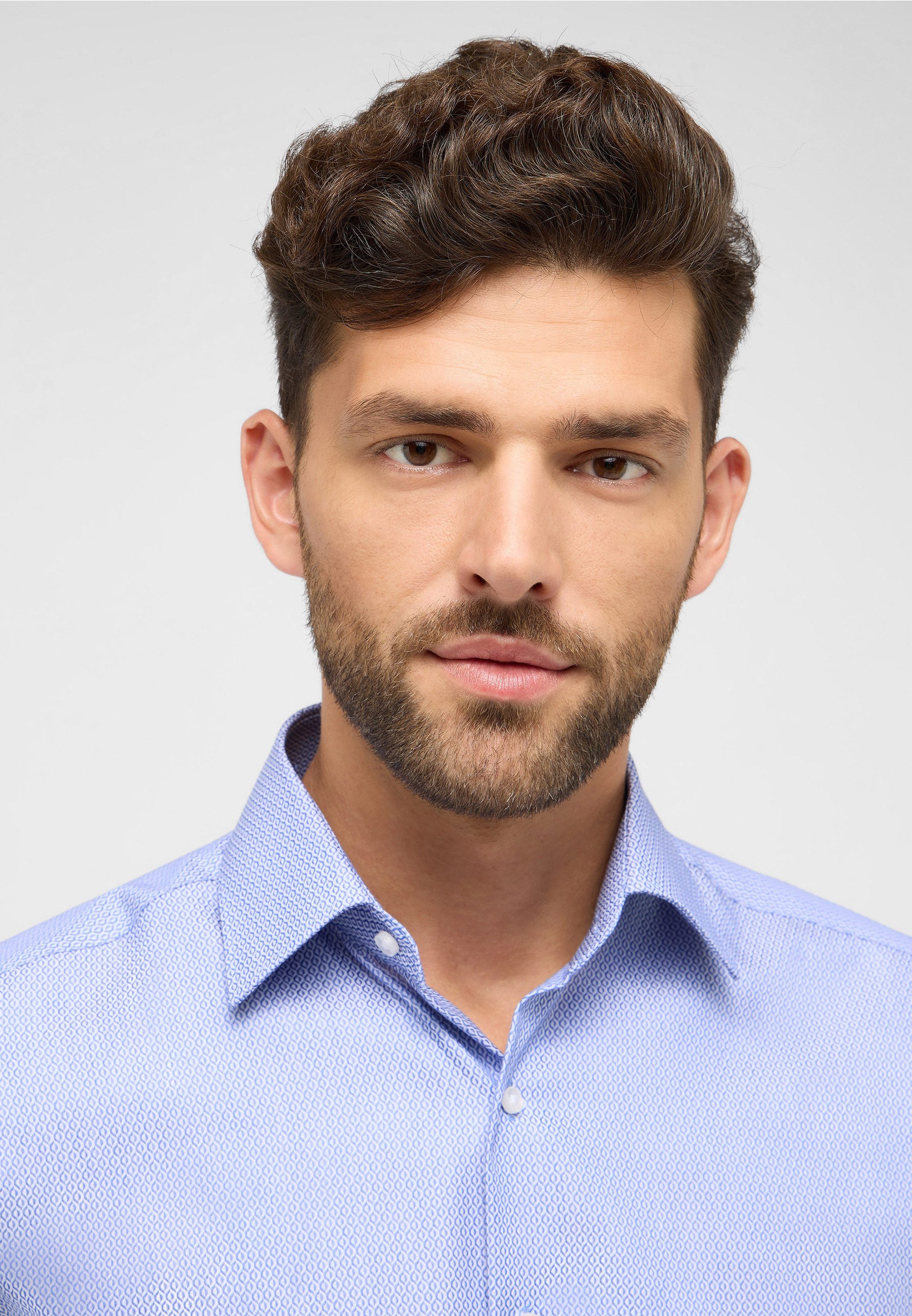 Eterna Overhemd met lange mouwen MODERN FIT NON IRON (strijkvrij)
