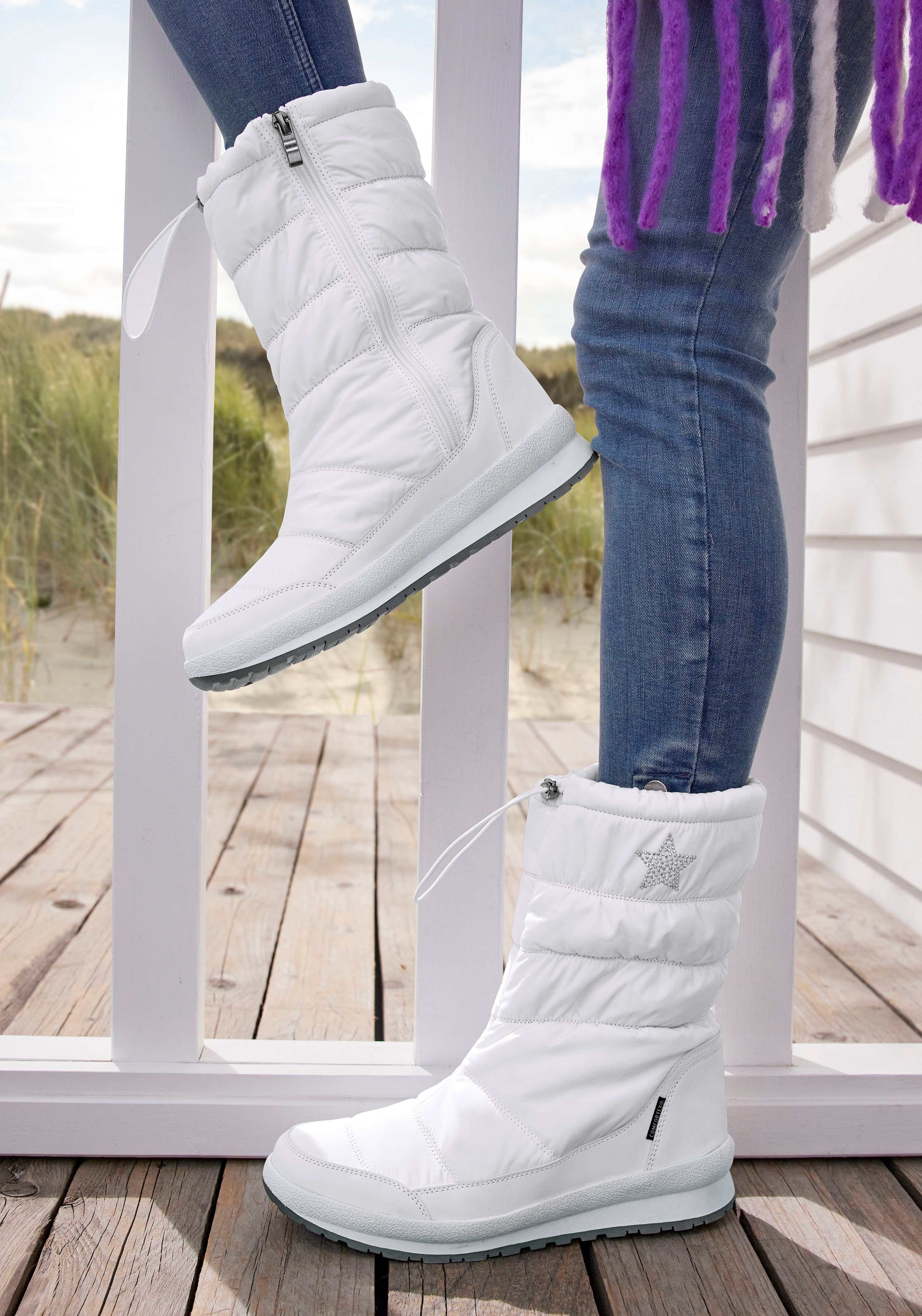 Lascana Winterlaarzen Enkellaars, winterboots met warme voering, waterafstotend