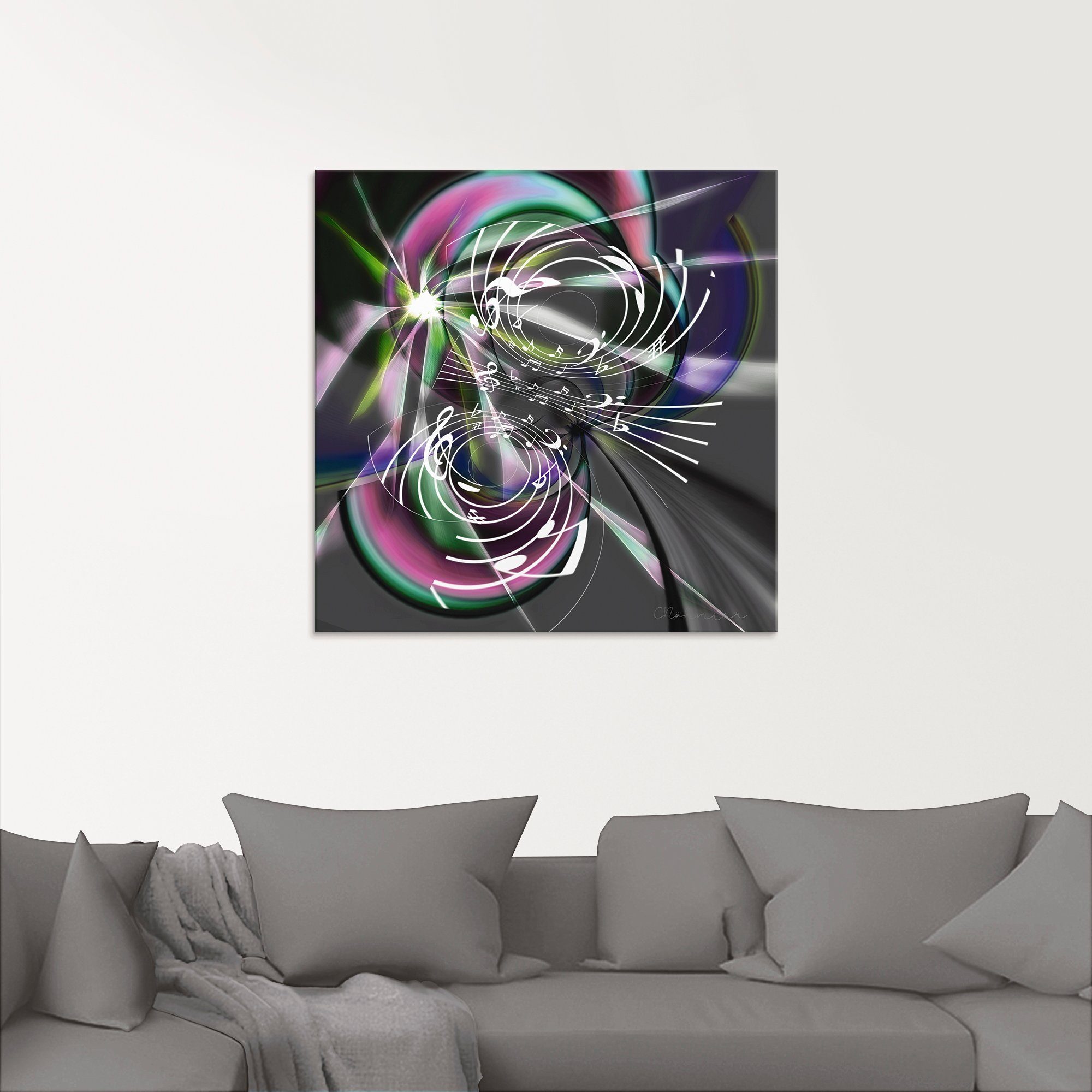 Artland Print op glas Fractaal spel met noten
