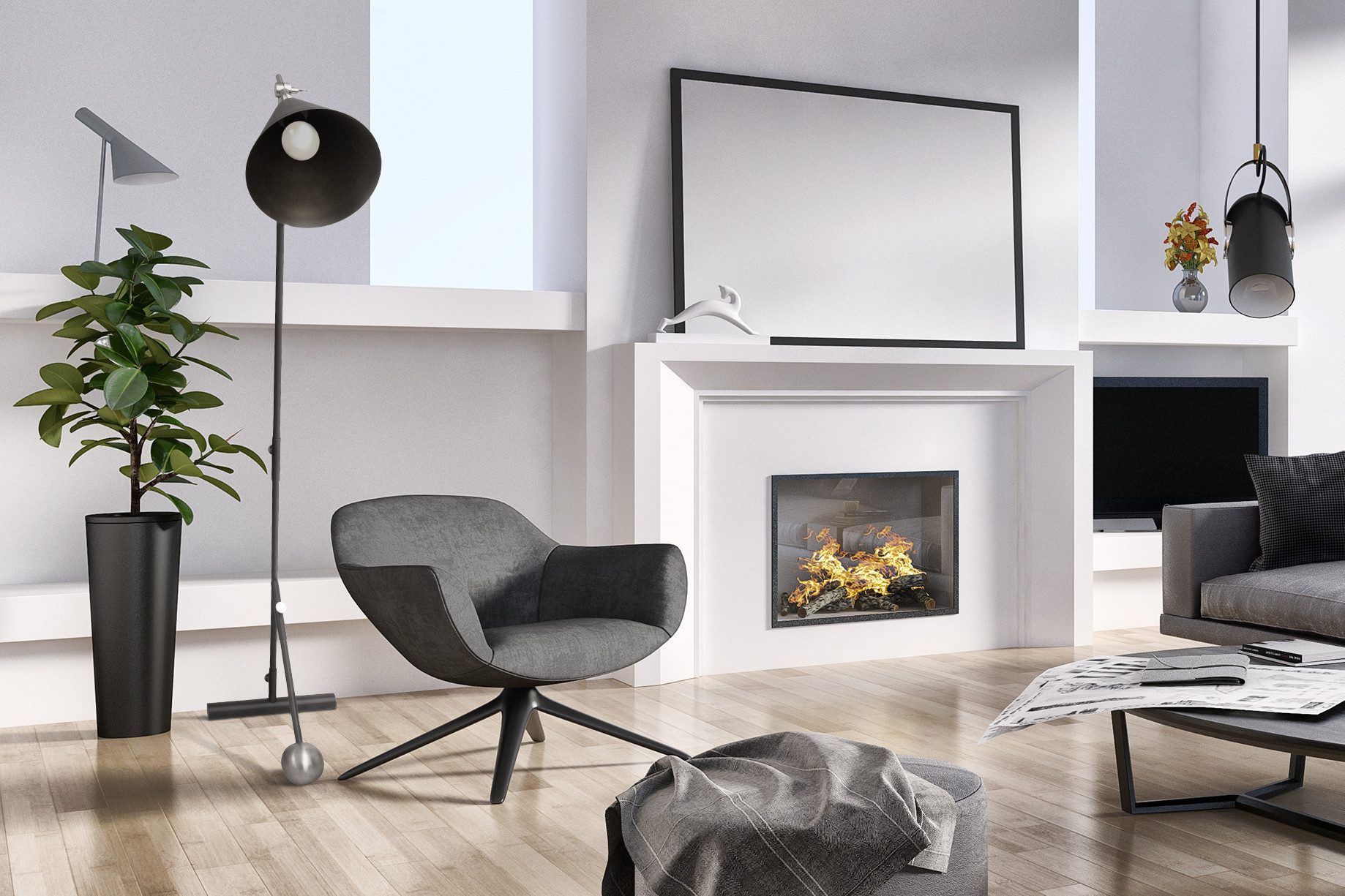 Kayoom Staande lamp Vloerlamp Celeste 225 harmonisch, modern, veelzijdig te combineren (1 stuk)