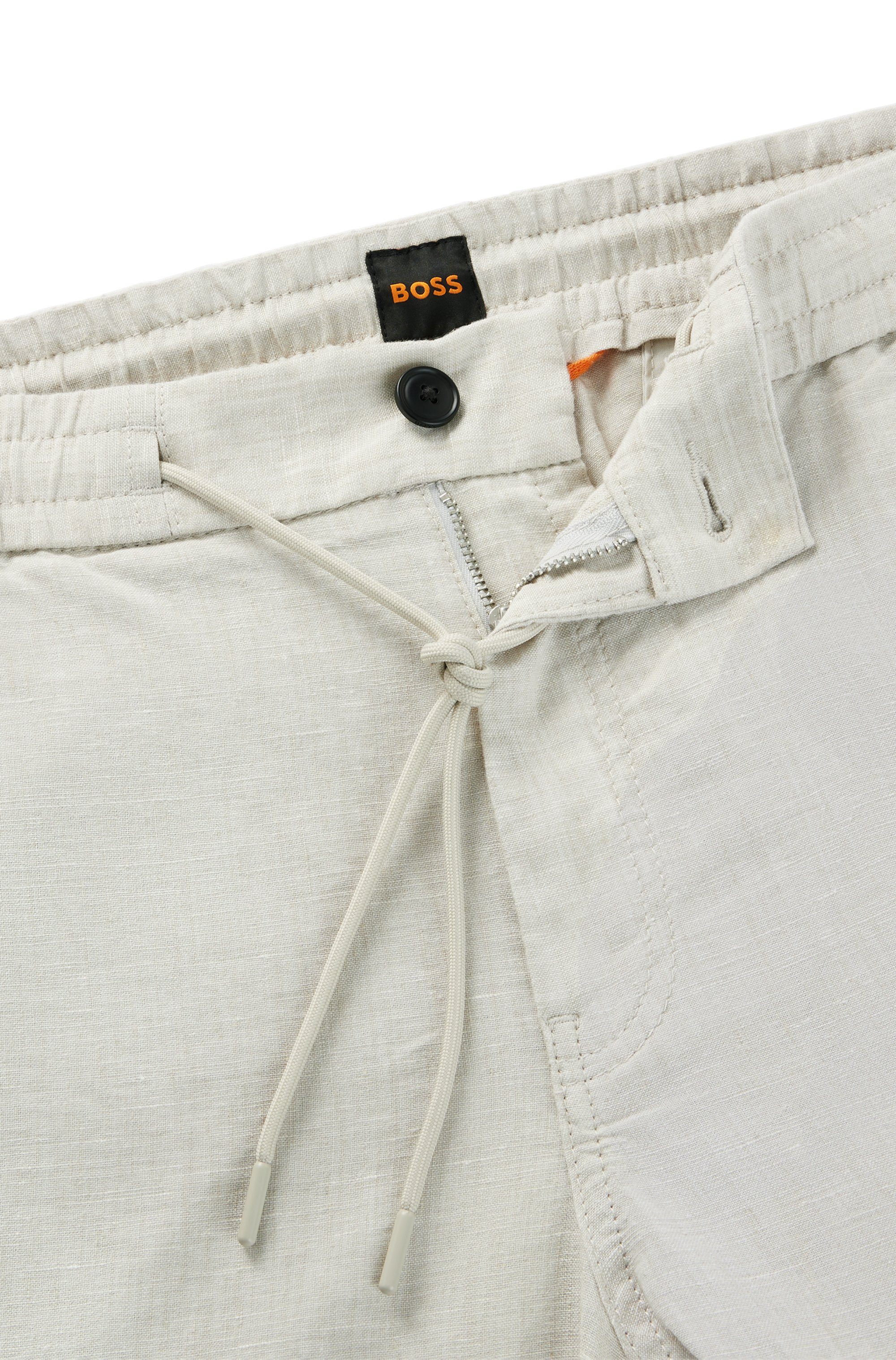 Boss Orange Geweven broek Sanderson-L met boss-opdruk