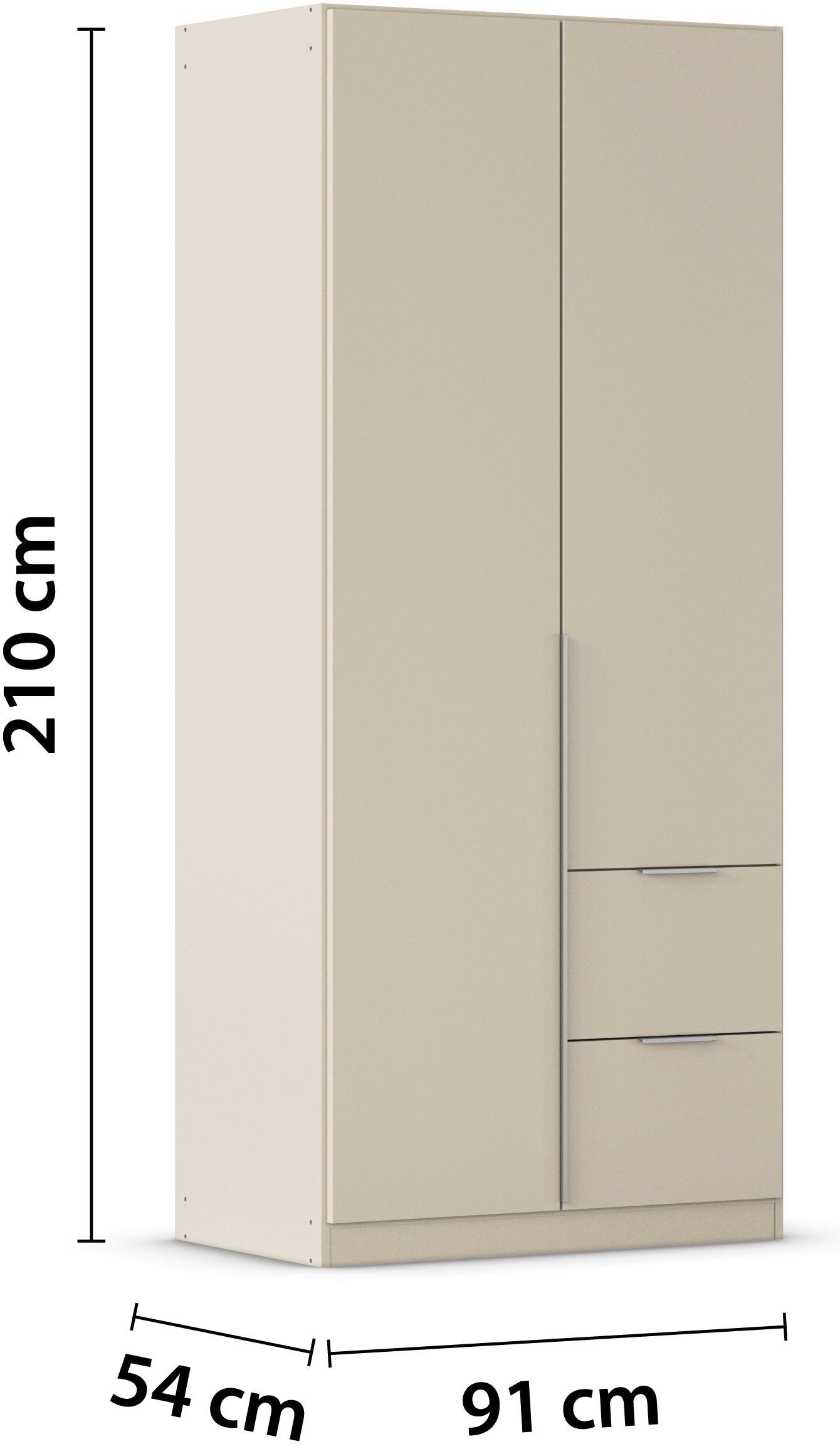 rauch Draaideurkast Kledingkast kast garderobe AGORDO met decor- of hoogglansfront