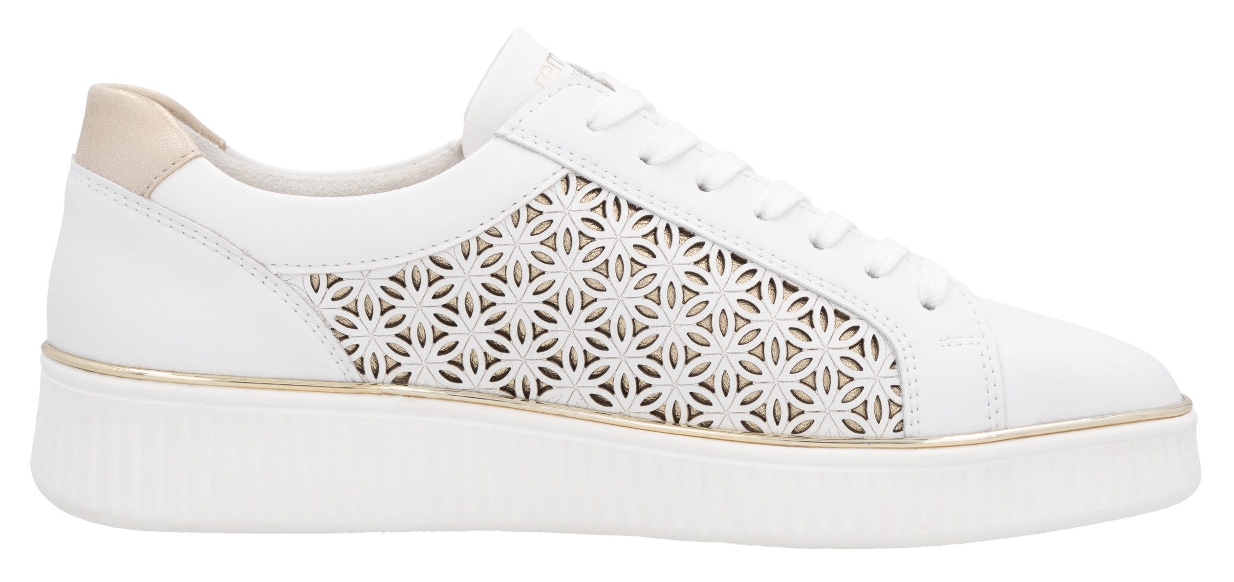 Remonte Plateausneakers , vrijetijdsschoen, veterschoen, lage schoen met perforatie