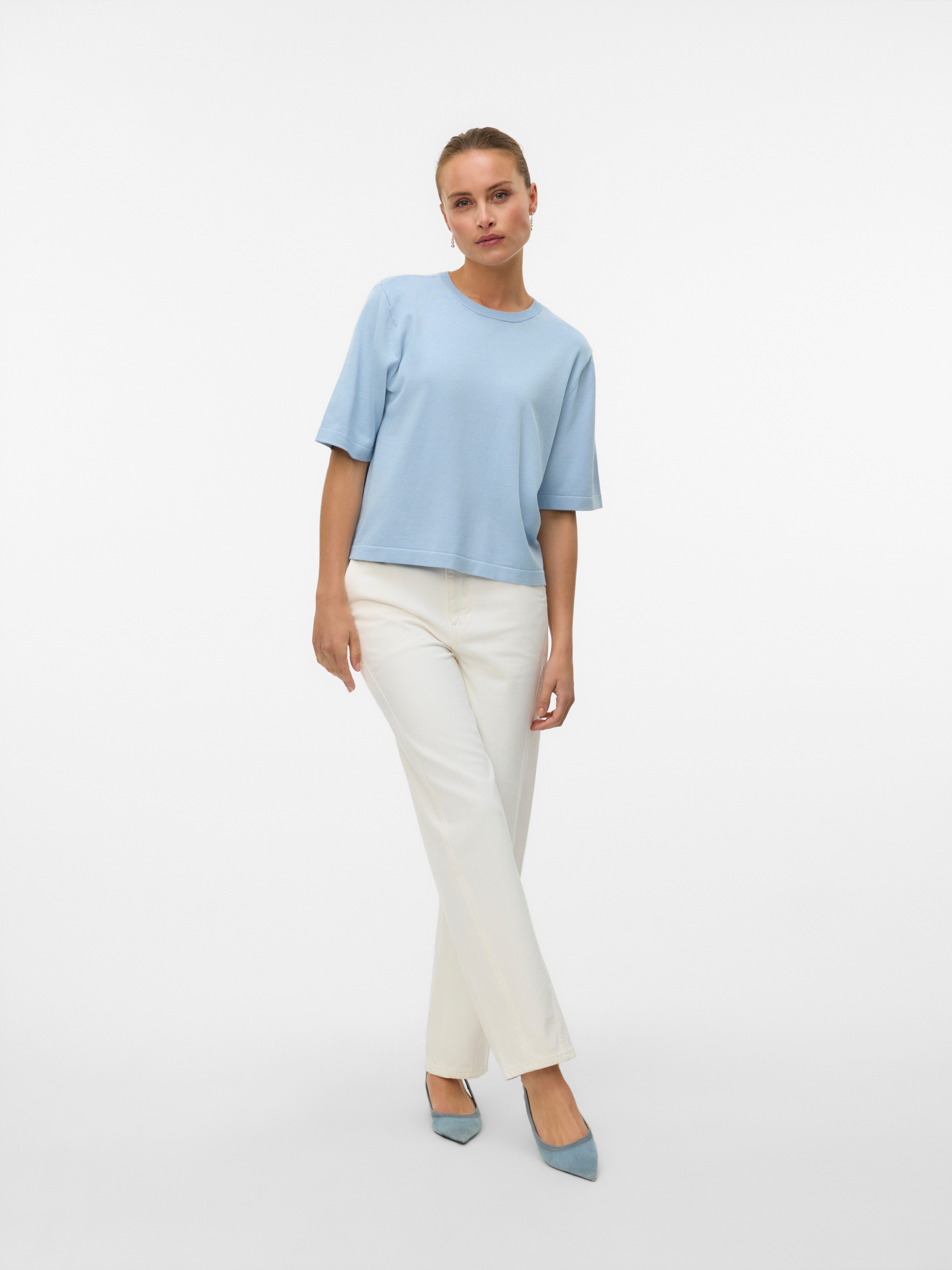 Vero Moda Trui met korte mouwen VMSILJE 2/4 O-NCK OVERSIZE PULL GA NOOS