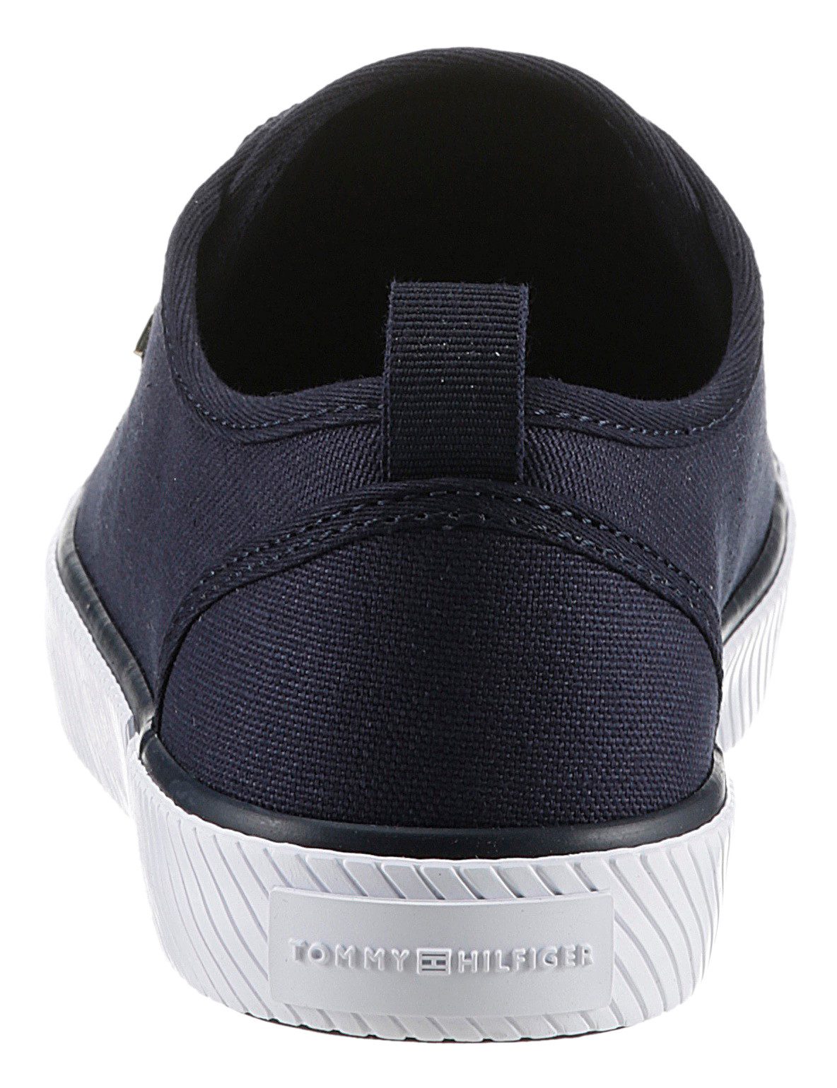 Tommy Hilfiger Plateausneakers VULC CANVAS SNEAKER , vrijetijdsschoen, lage schoen, veterschoen met praktische aantrek-lus