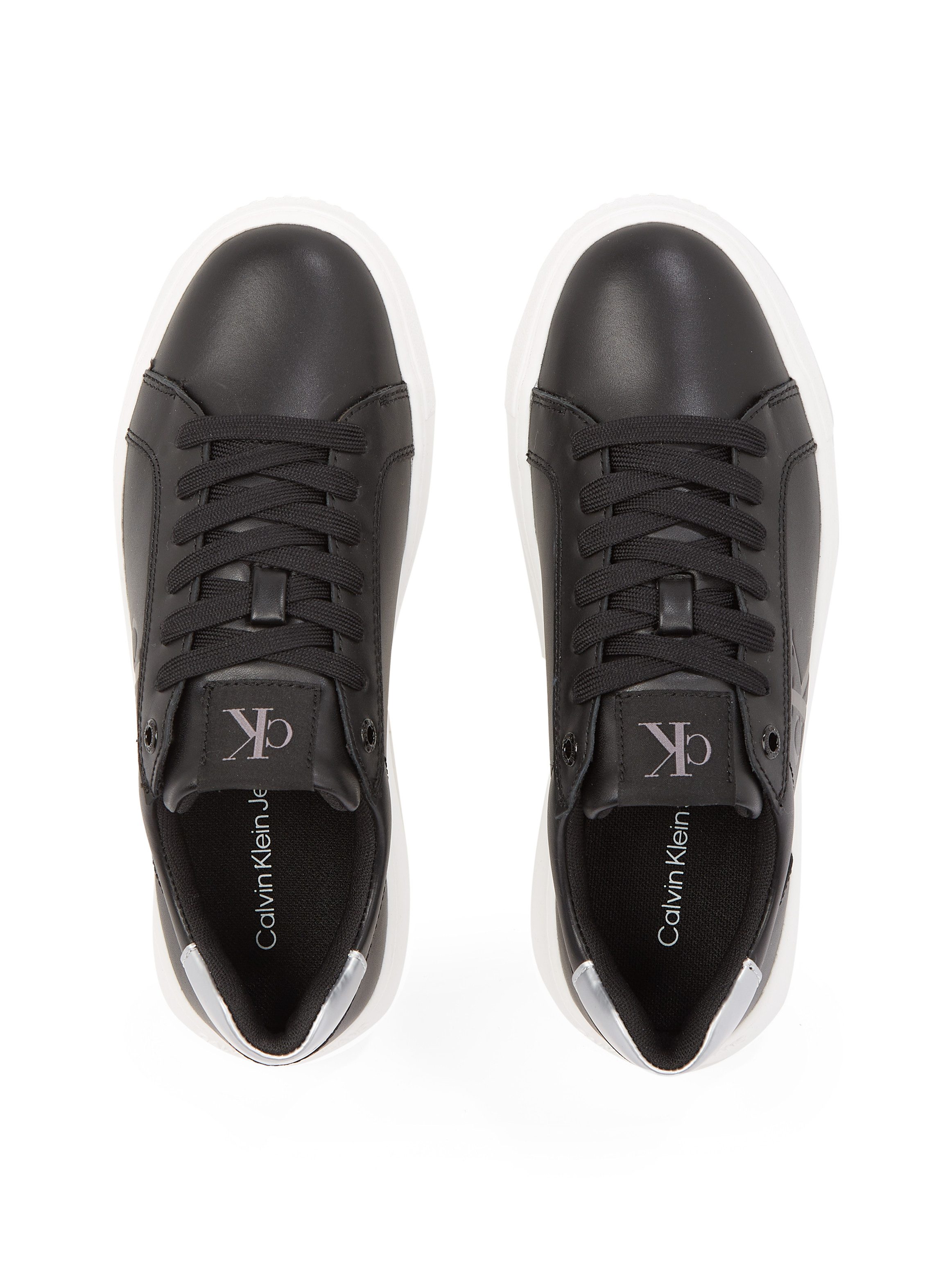 Calvin Klein Plateausneakers CHUNKY CUPSOLE LACEUP LTH lage schoen, vrijetijdsschoen, veterschoen met zij ck-logo