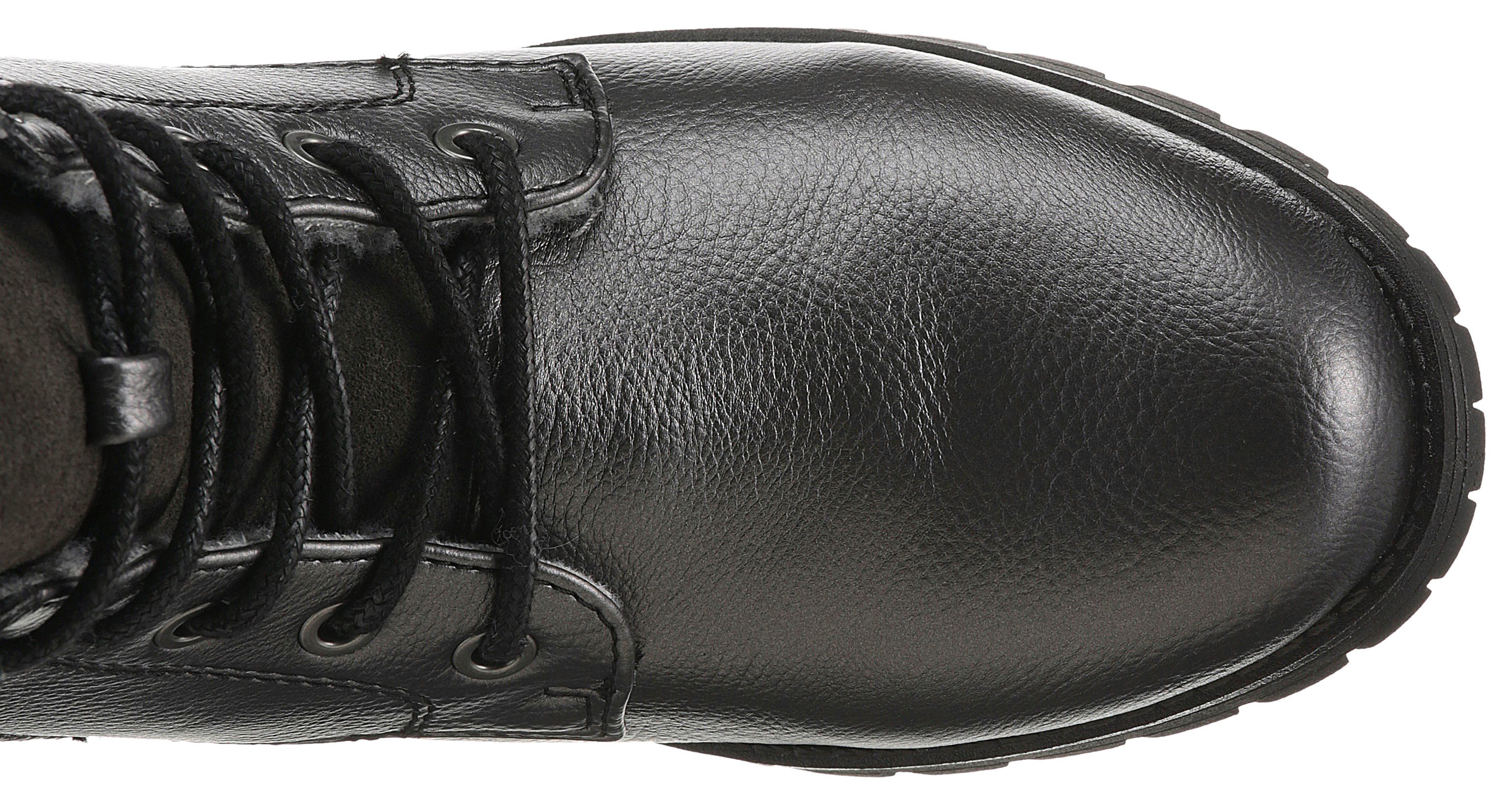 Mustang Shoes Veterschoenen veterschoenen, enkellaars, hakken, in metallic-look, smalle vorm