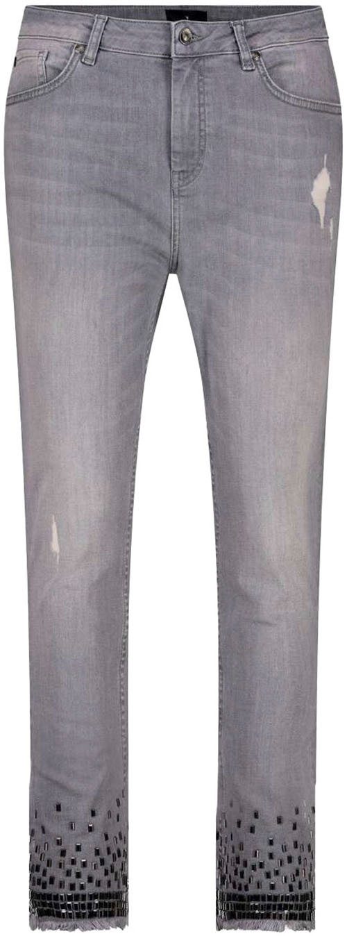 Monari Skinny Jeansbroek sieraad met glinstersteentjes