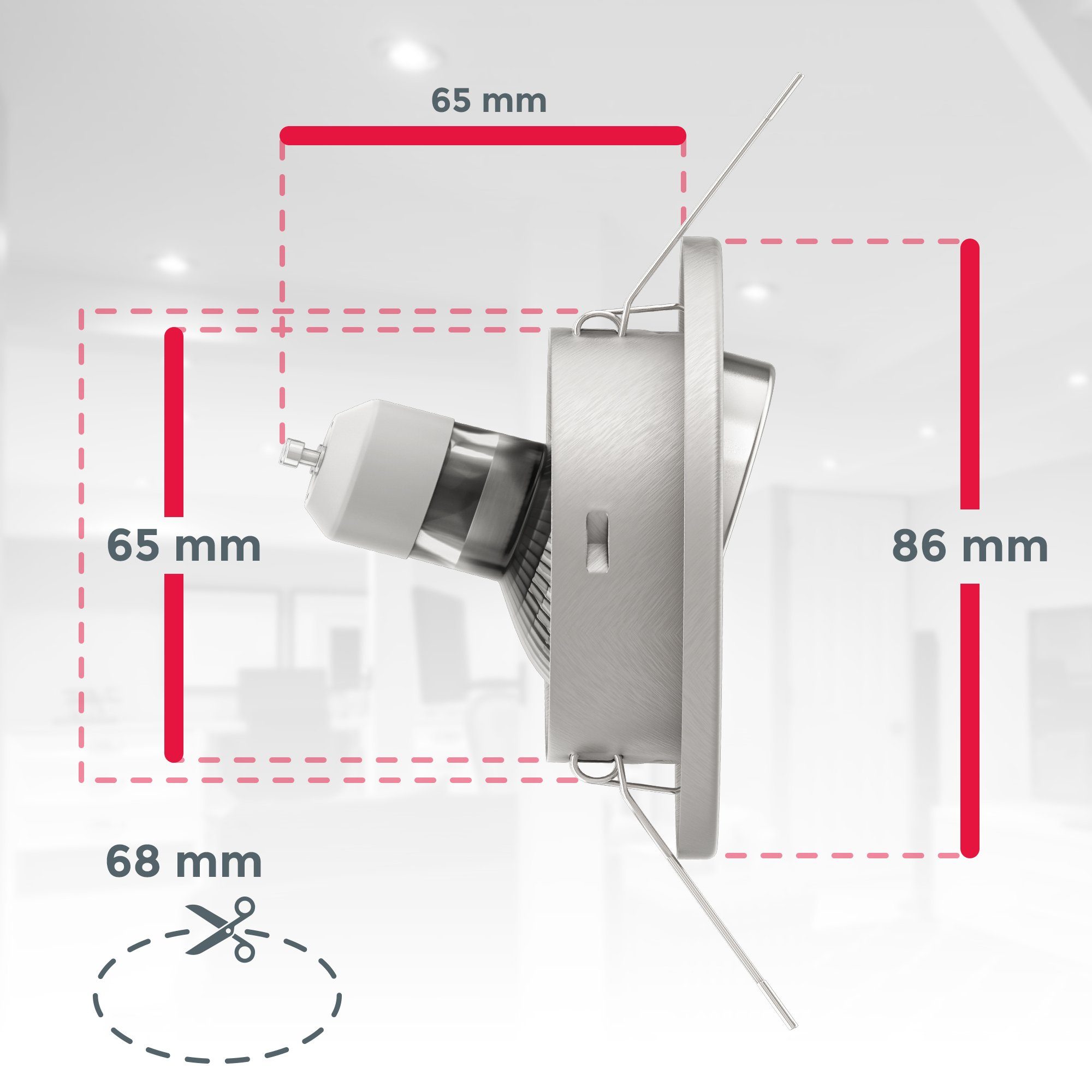 B.K.Licht Ledinbouwlamp Hila LED inbouwspot draaibaar incl. 3W 250 lumen GU10 3.000K 6-set