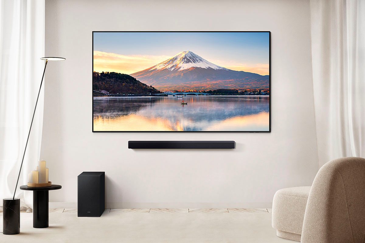 Samsung Soundbar HW-B460GF/ZG soundbar 2.1-kanaal geluidssysteem, dolby audio i dts virtual:x, bass-boost-modus