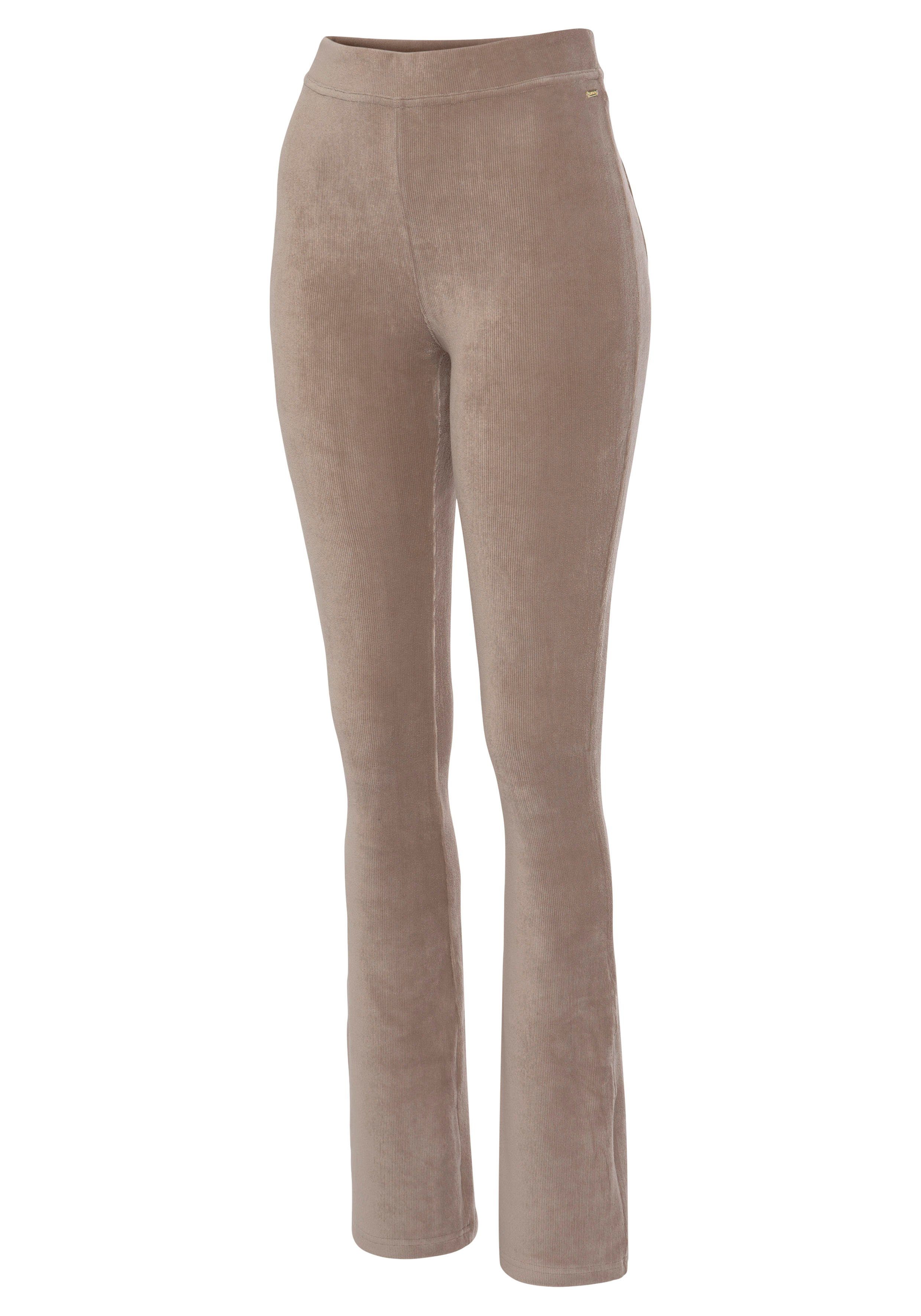 Lascana Jazzpants uit zacht materiaal in cordlook, loungewear
