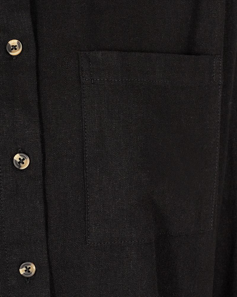 FREEQUENT Overhemdblouse FQLAVA-SH-SIMPLE van linnenmix, met borstzak