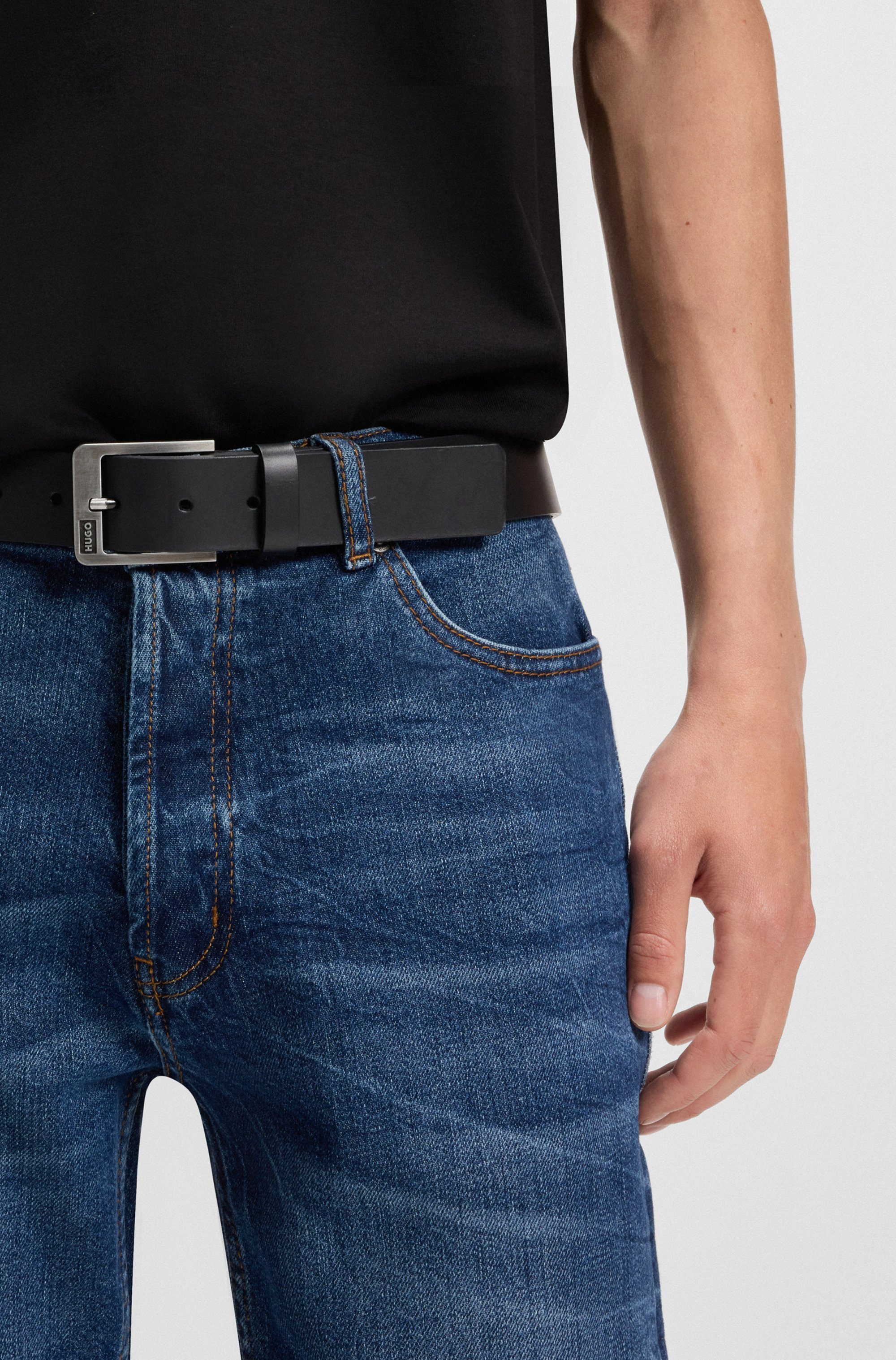 HUGO Leren riem Grover Sz35