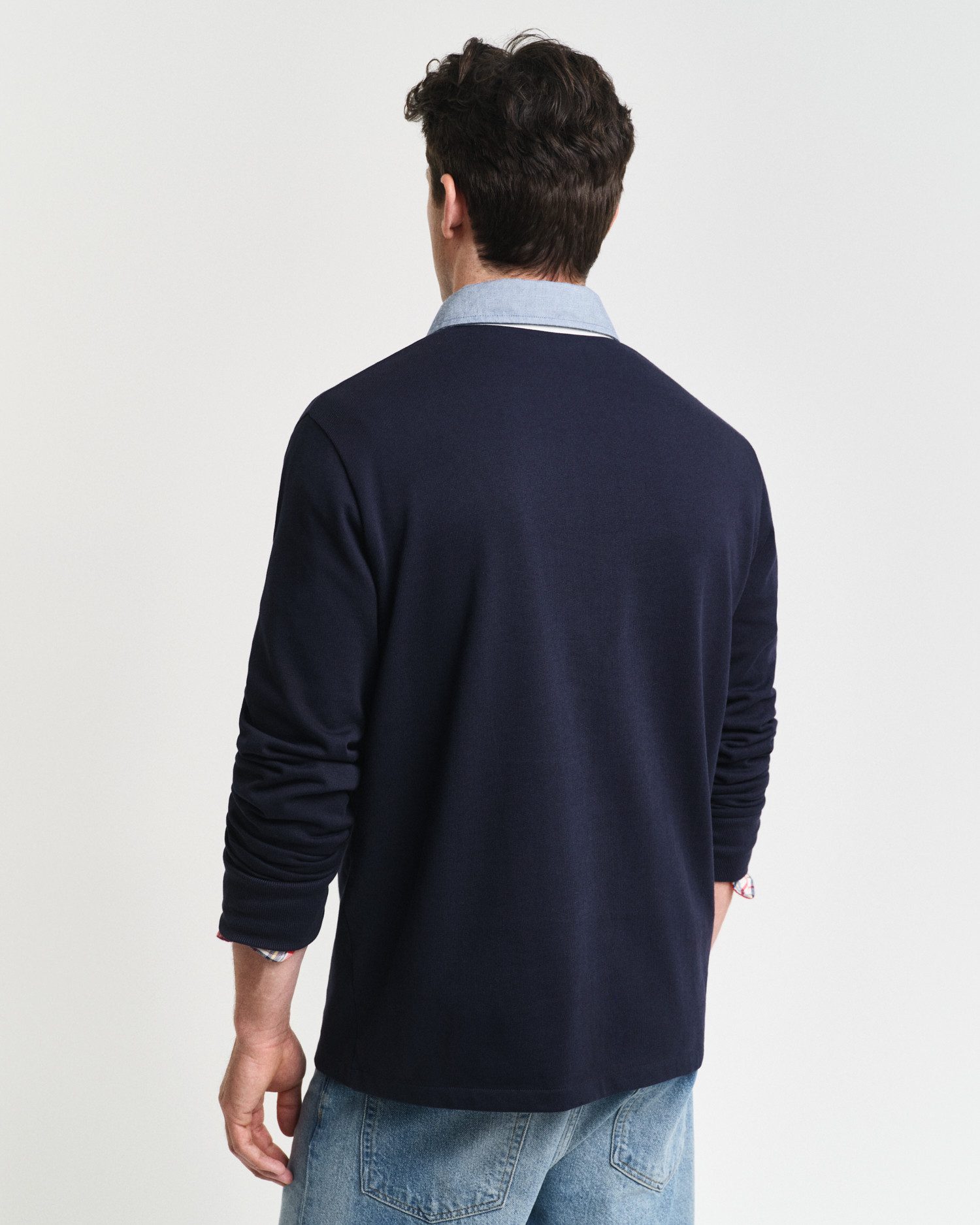 Gant Poloshirt met lange mouwen REG CHAMBRAY HEAVY RUGGER