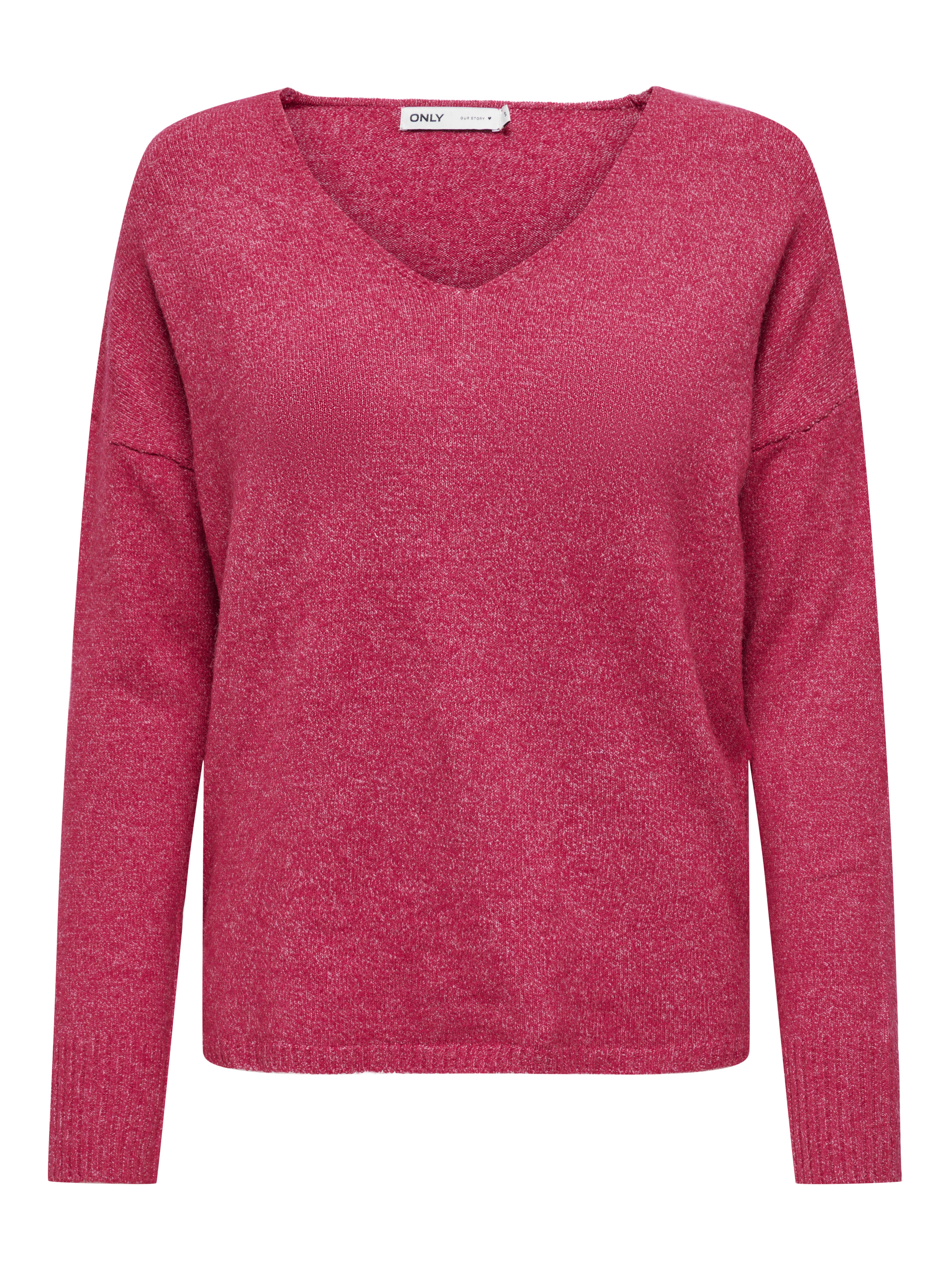 Only Trui met V-hals ONLRICA LIFE L S V-NECK PULLO KNT NOOS