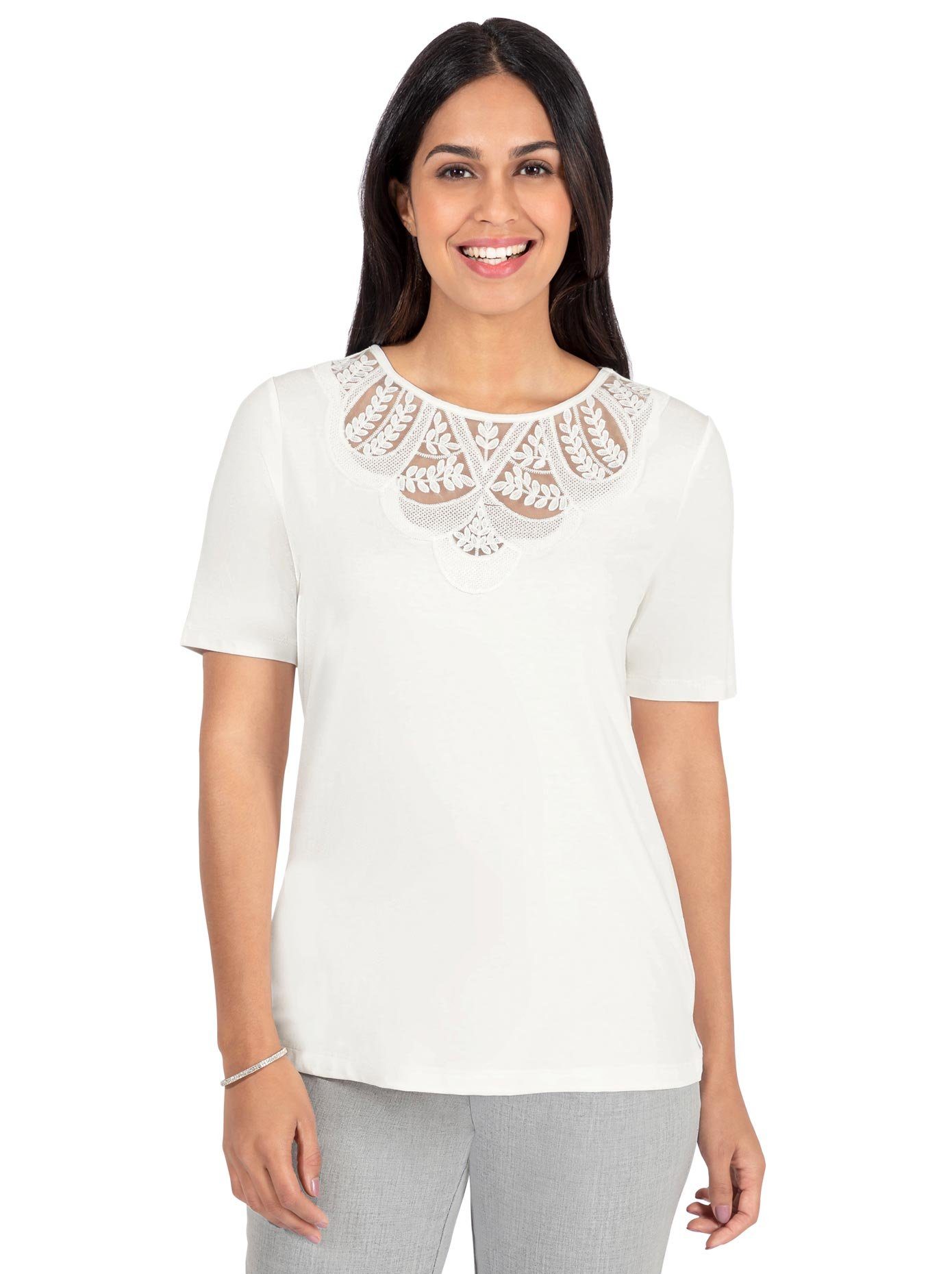 Lady Shirt met ronde hals Shirt (1-delig)