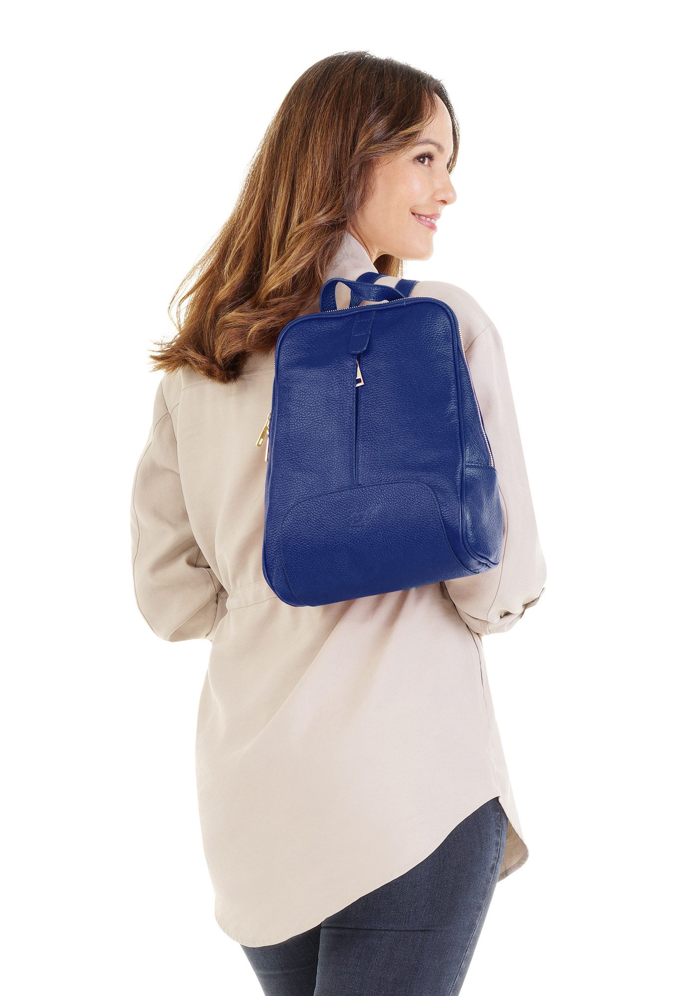 Samantha Look Rugzak echt leer, made in italy