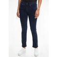 calvin klein slim fit jeans mid rise slim in 5-pocketsstijl blauw